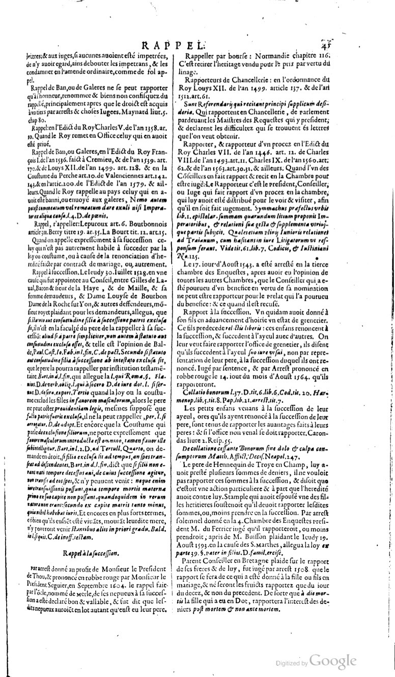 1629 - Veuve Nicolas Buon - Trésor du droit français (21754 T. 3) - BM Lyon