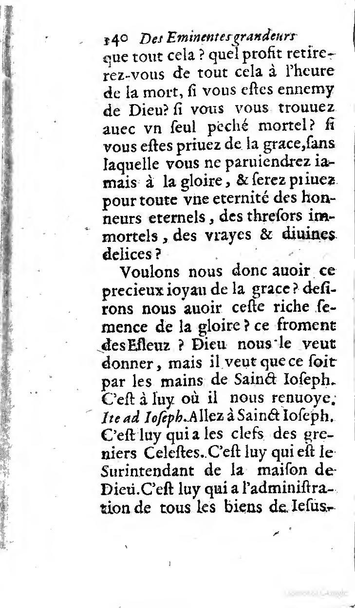 1646 - Jean Piot - Trésor inestimable de Saint-Joseph - BNC Rome