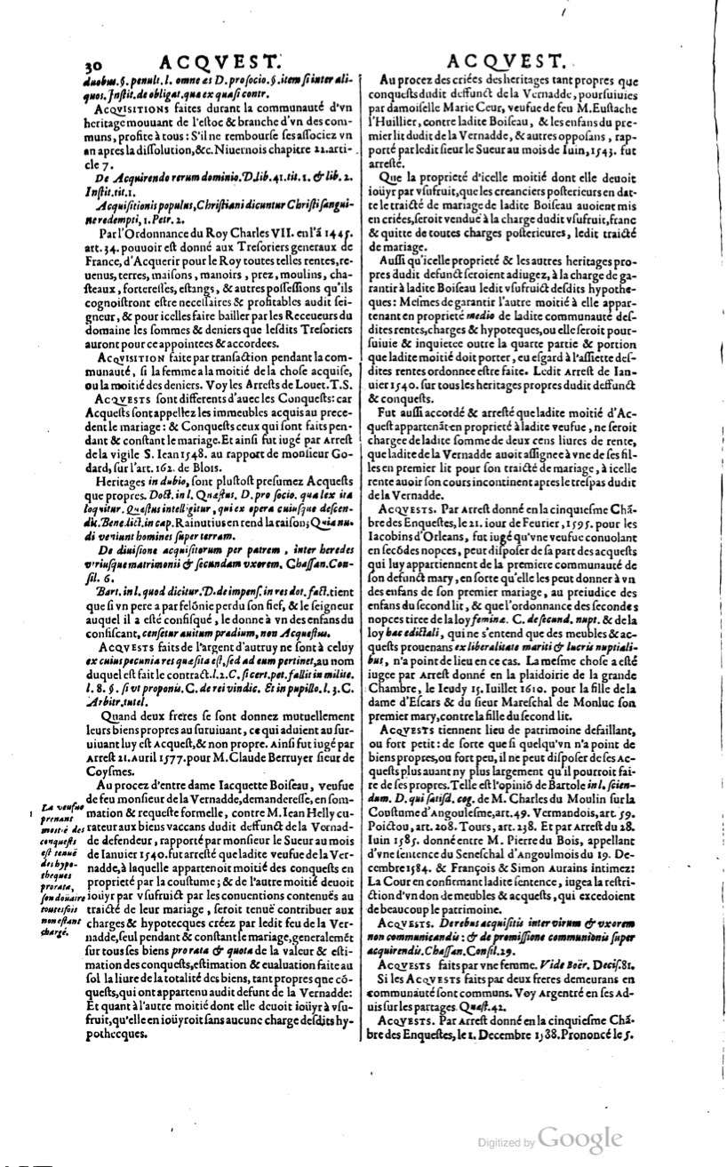 1629 - Veuve Nicolas Buon - Trésor du droit français (29620 T. 1) - BM Lyon