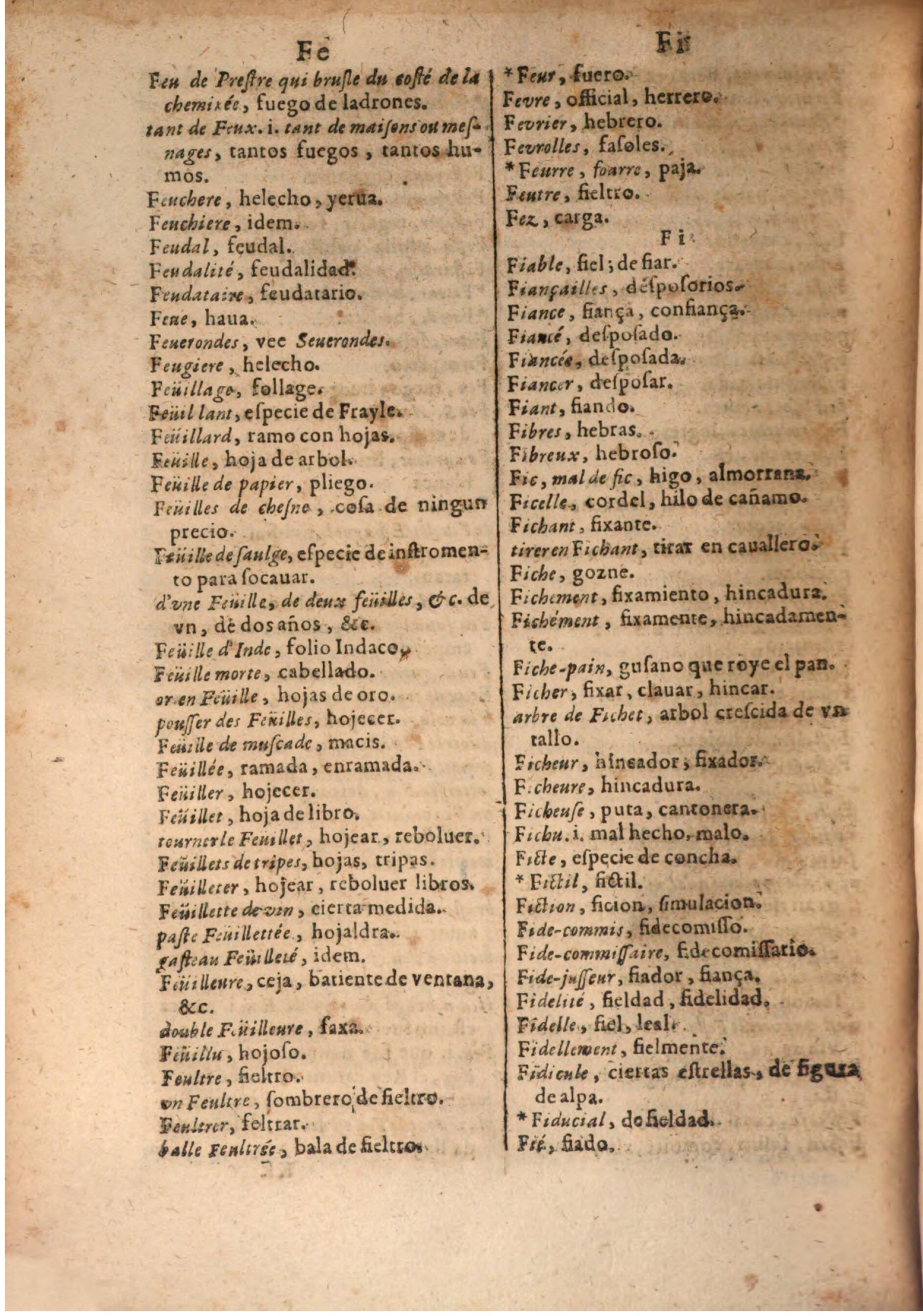 1645 - A. de Sommaville et A. Courbé - Trésor des deux langues espagnole et française (Seconde partie) - BSB Munich