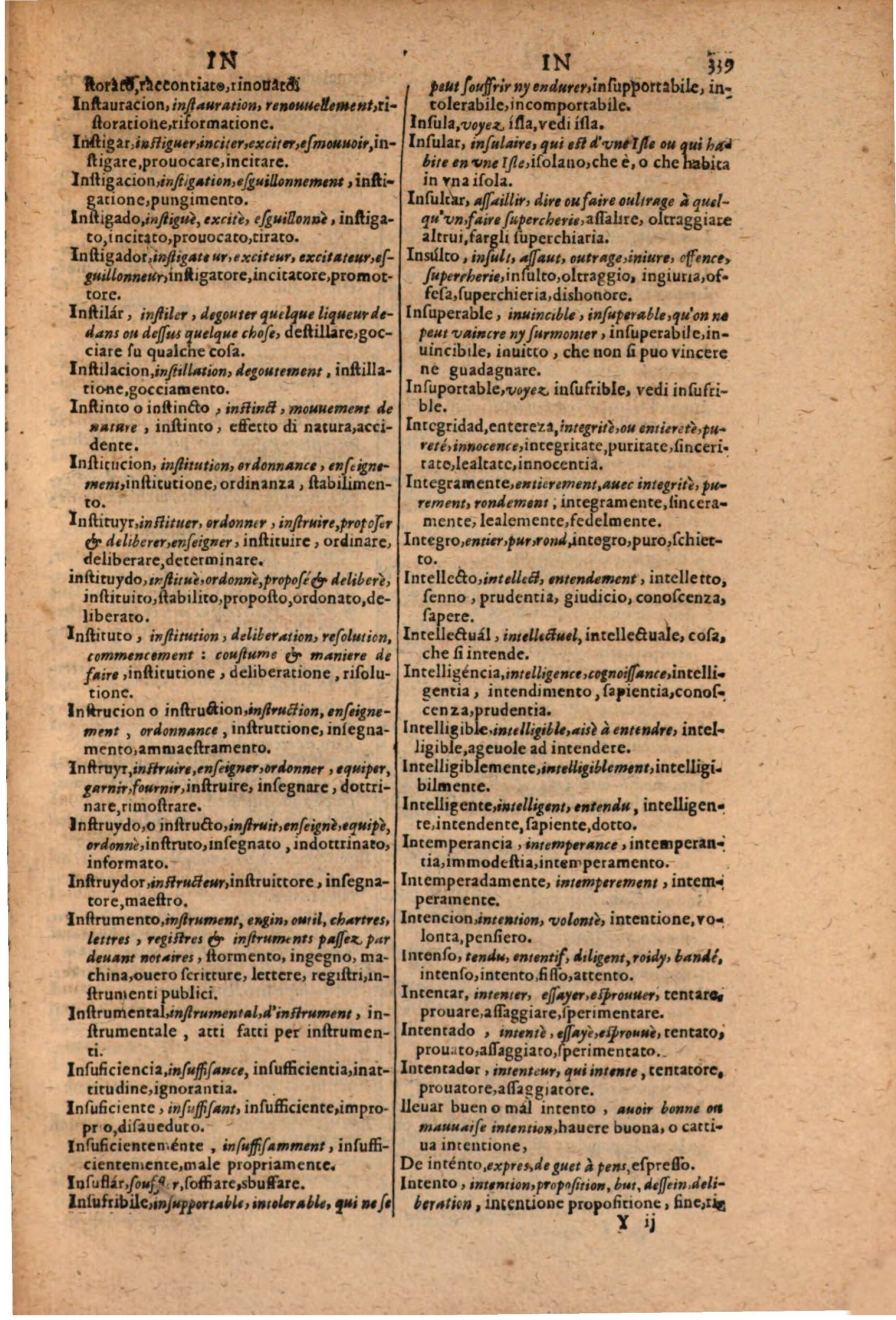 1606 - Samuel Crespin - Thresor des trois langues, francoise, italiene et espagnolle - BSB Munich