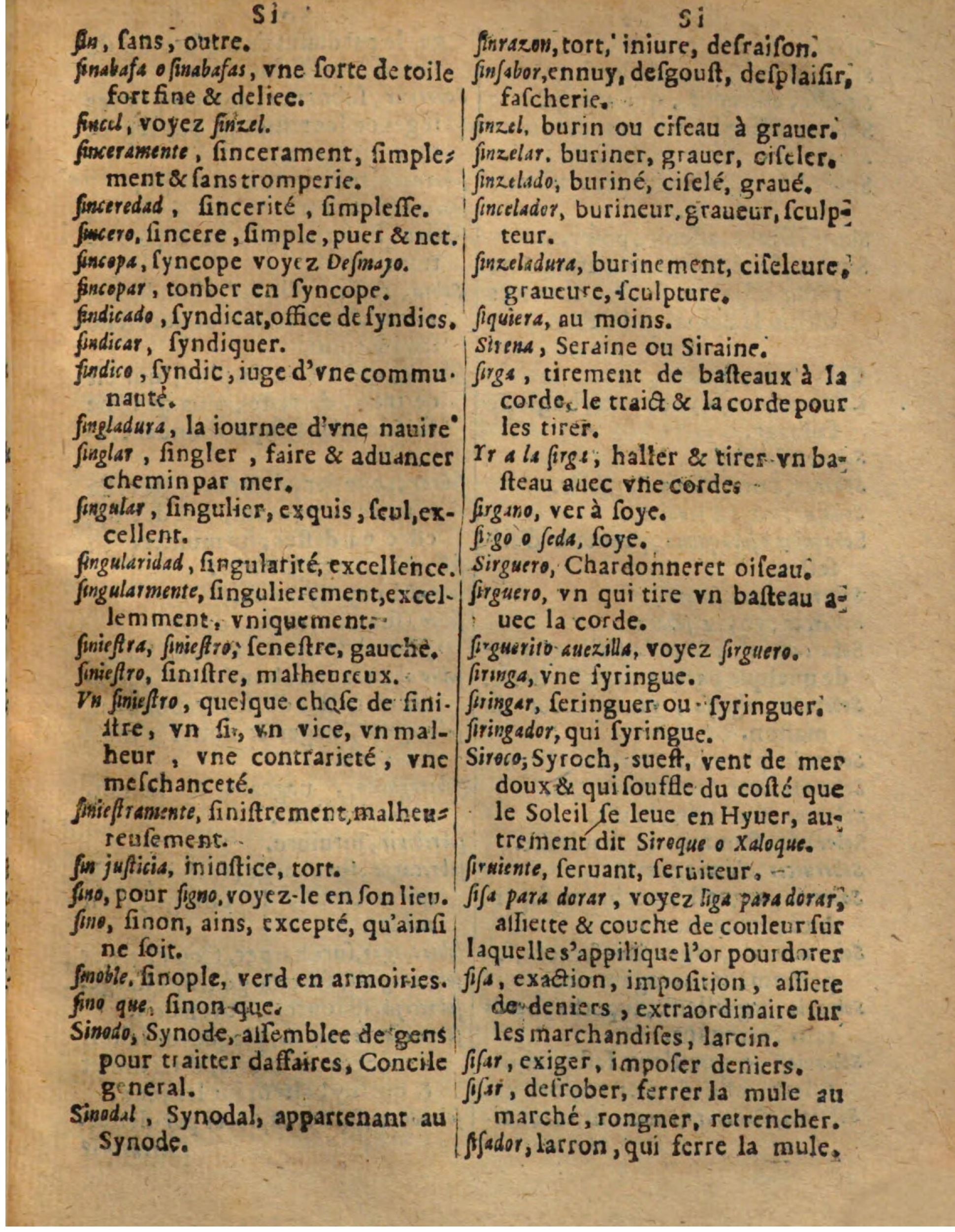 1625 - Hubert Antoine - Trésor des deux langues espagnole et française - Augsbourg