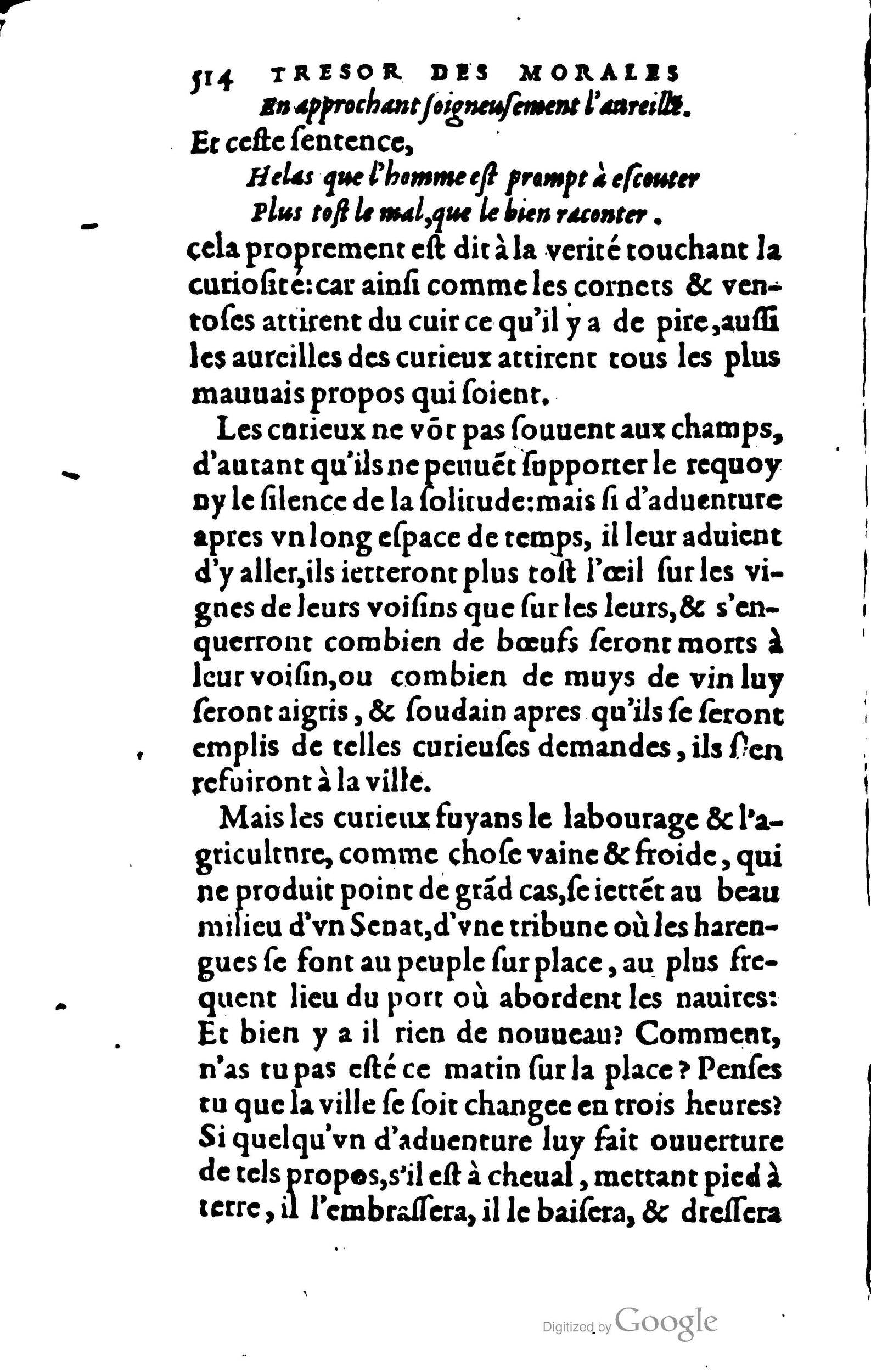 1578 - Jean Poupy - Trésor des morales de Plutarque - BSB Munich