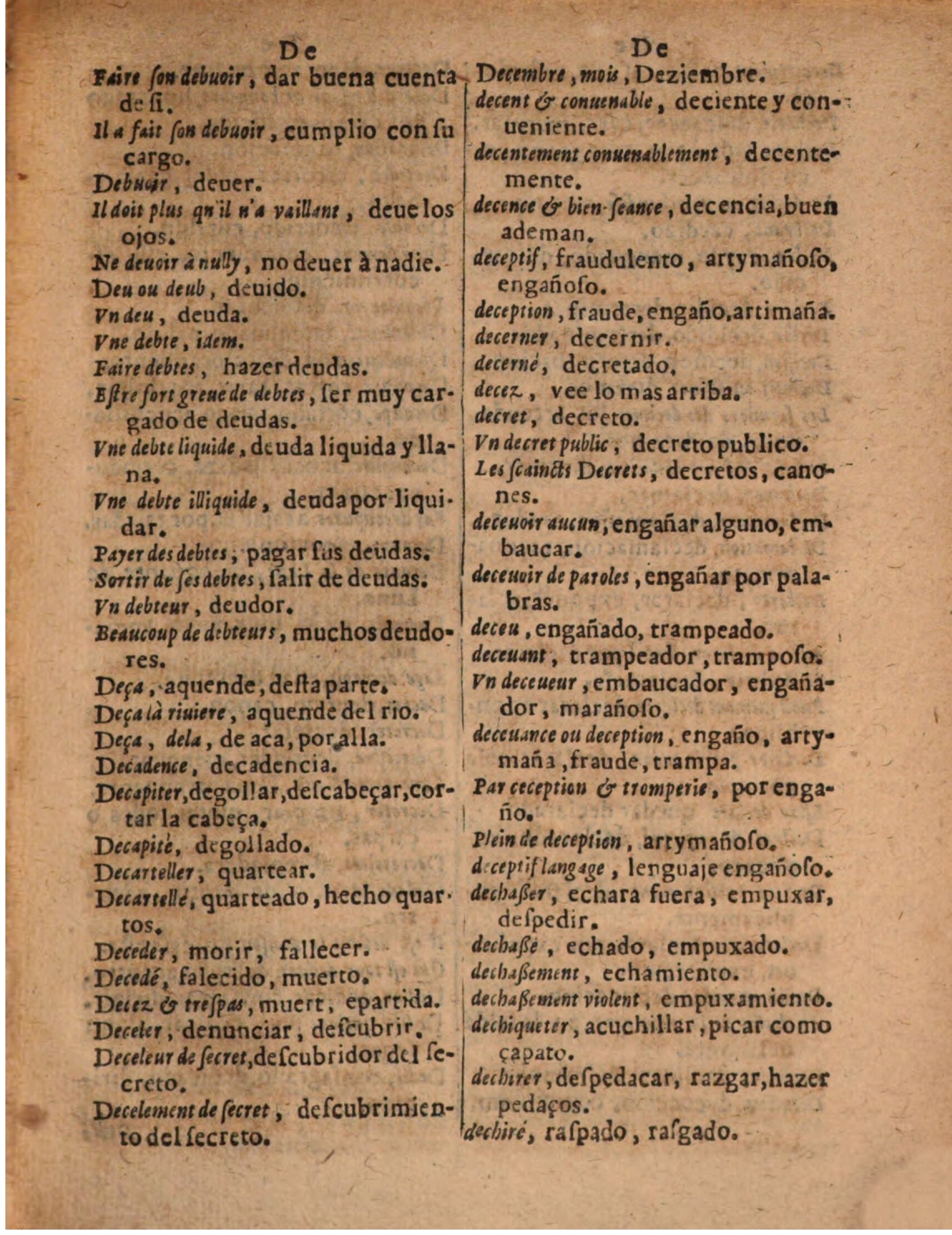 1624 - Hubert Antoine - Trésor des deux langues espagnole et française (Seconde partie) - BSB Munich