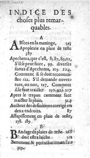 1612 - Thomas Portau - Trésor de chirurgie - BIU Santé
