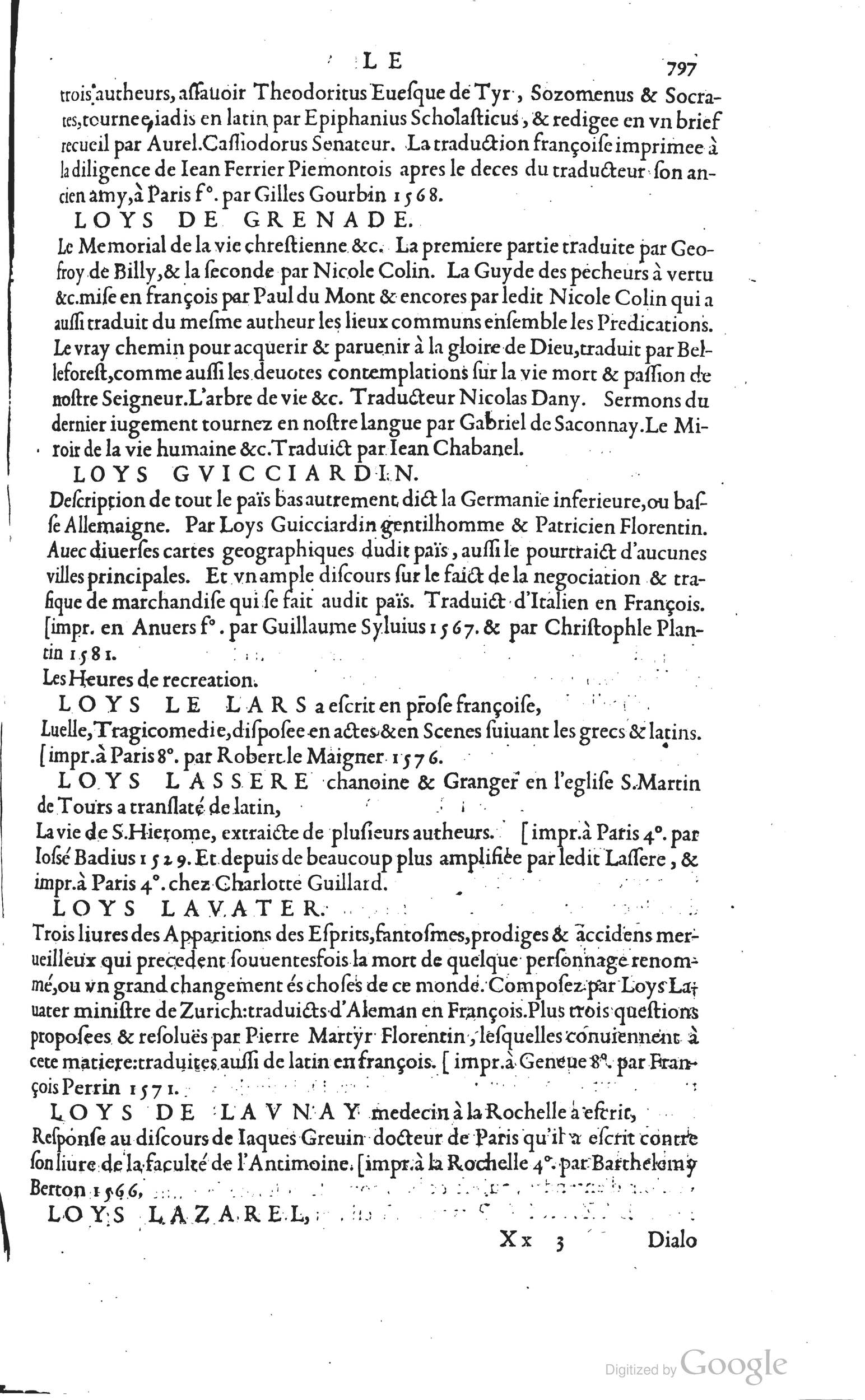 1585 - Barthélemy Honorat - Bibliothèques françaises - BSB Munich
