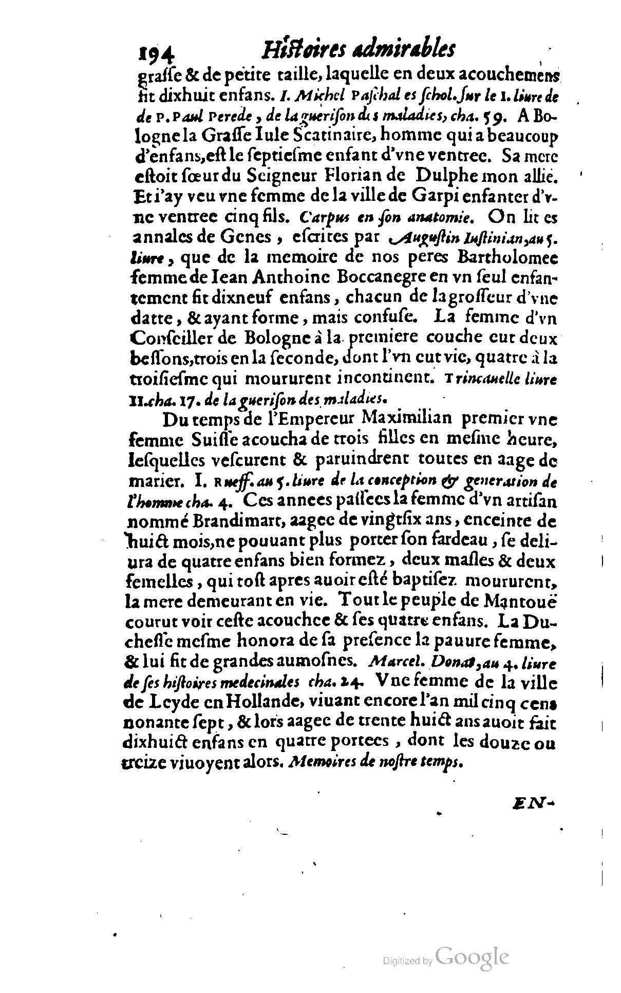 1620 - Samuel Crespin - Trésor d’histoires admirables et mémorables - BCU Lausanne