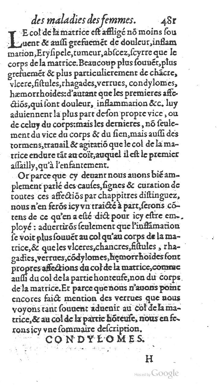 1585 - Jacques du Puis - Trésor des remèdes secrets pour les maladies des femmes - BnF