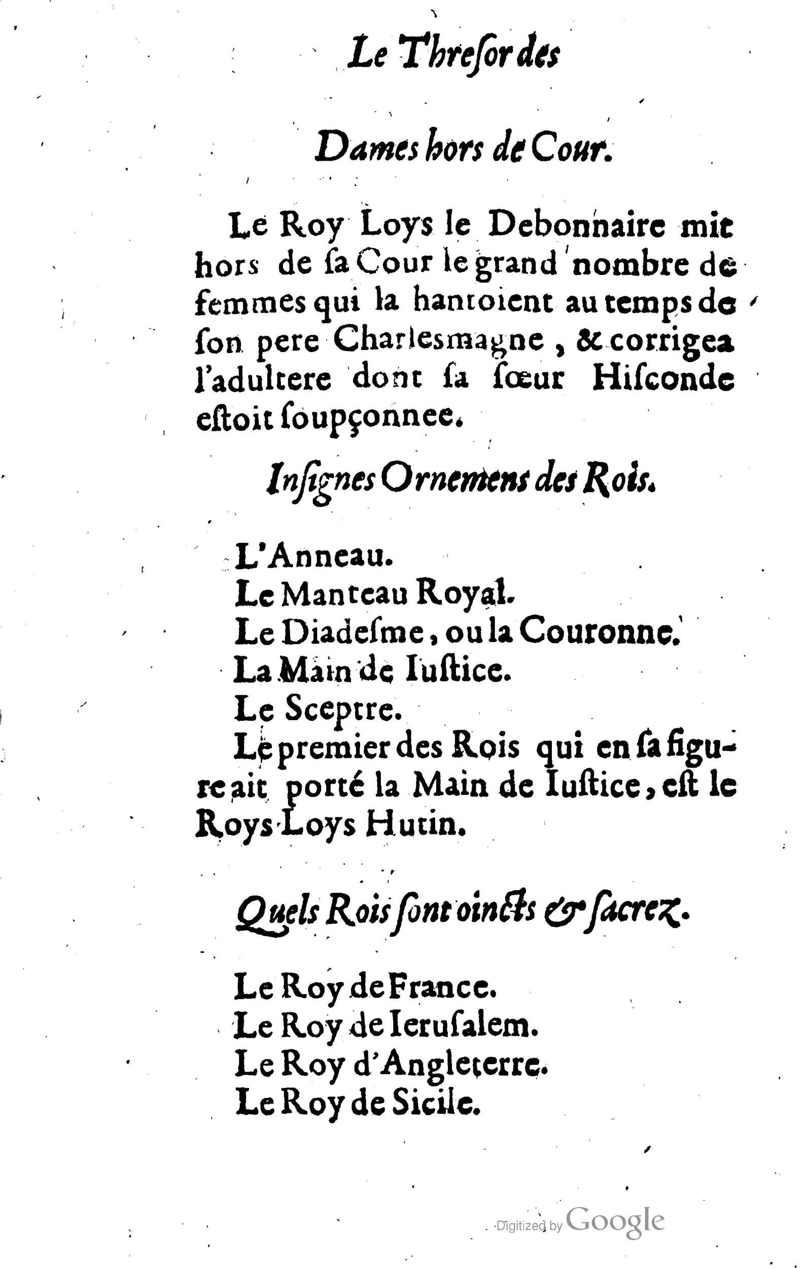 1619 - Jean Corrozet - Trésor des histoires de France - BSB Munich
