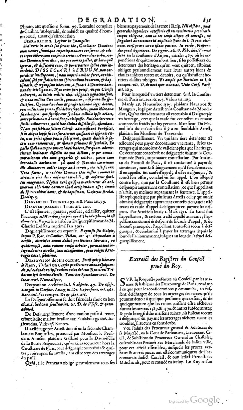 1629 - Veuve Nicolas Buon - Trésor du droit français (29620 T. 1) - BM Lyon