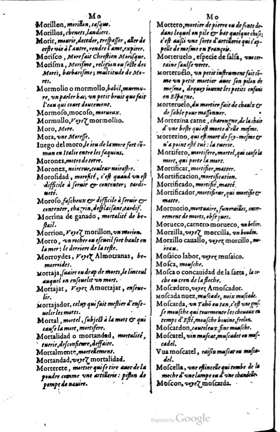 1621 - Adrian Tiffaine - Trésor des deux langues espagnole et française - BM Lyon