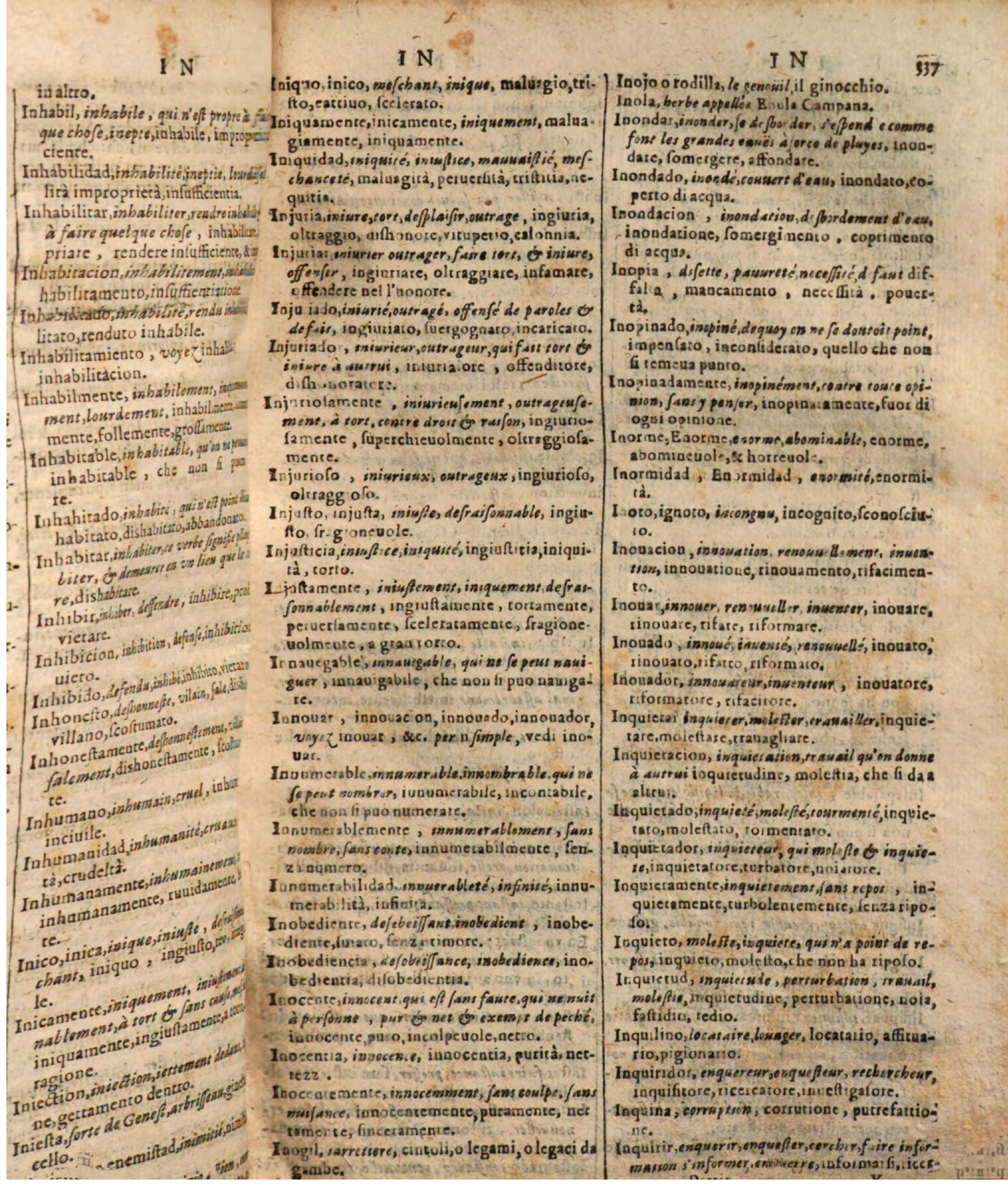 1644 - Jacques Crespin - Trésor des trois langues - Passau