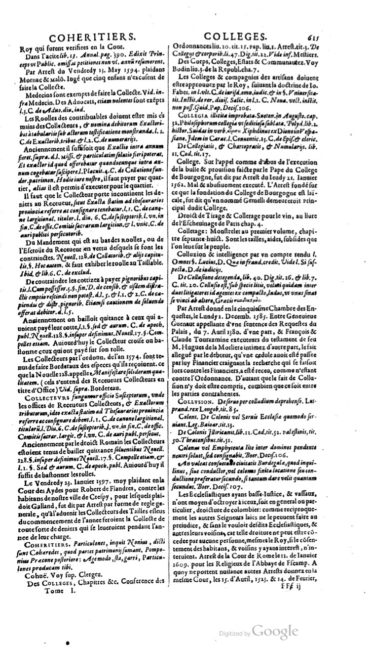 1629 - Veuve Nicolas Buon - Trésor du droit français (21754 T. 1) - BM Lyon
