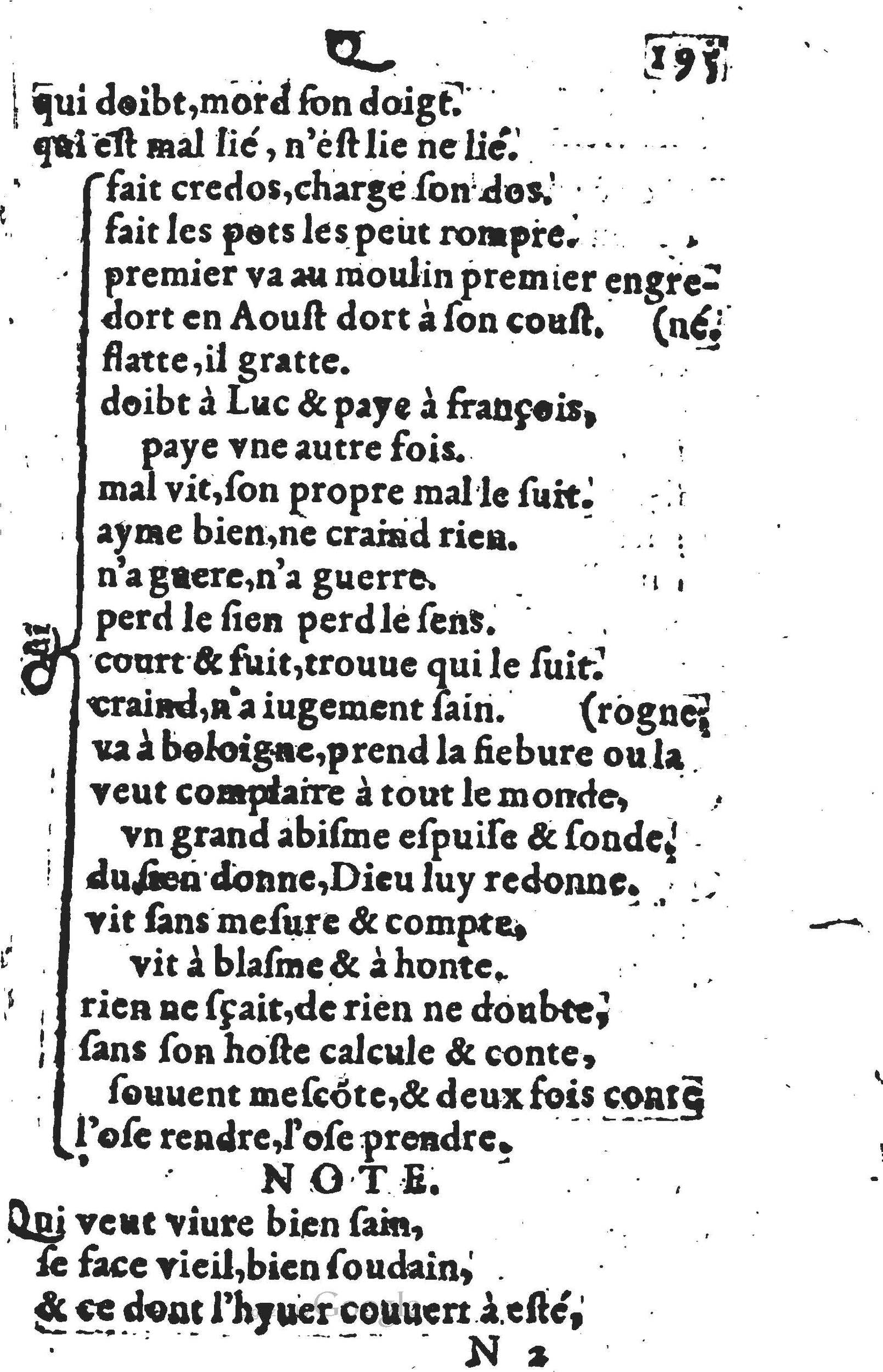 1578 - Nicolas Lescuyer - Trésor des sentences dorées - UGent