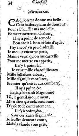 1623 - Jacques Cailloüé - Trésor ou recueil des chansons amoureuses - British Library
