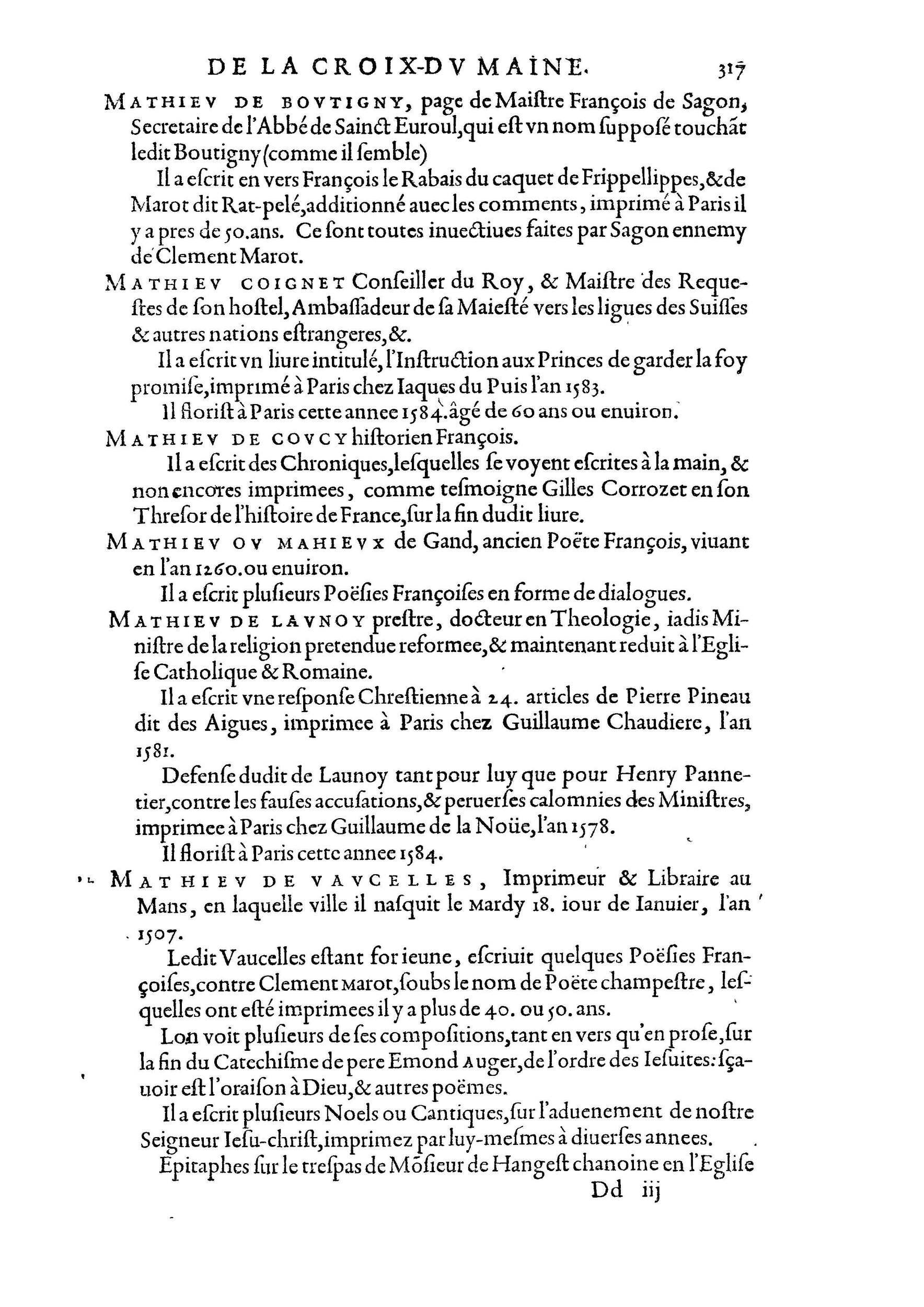 1584 - Abel L&#039;Angelier - Bibliothèques françaises - BnF