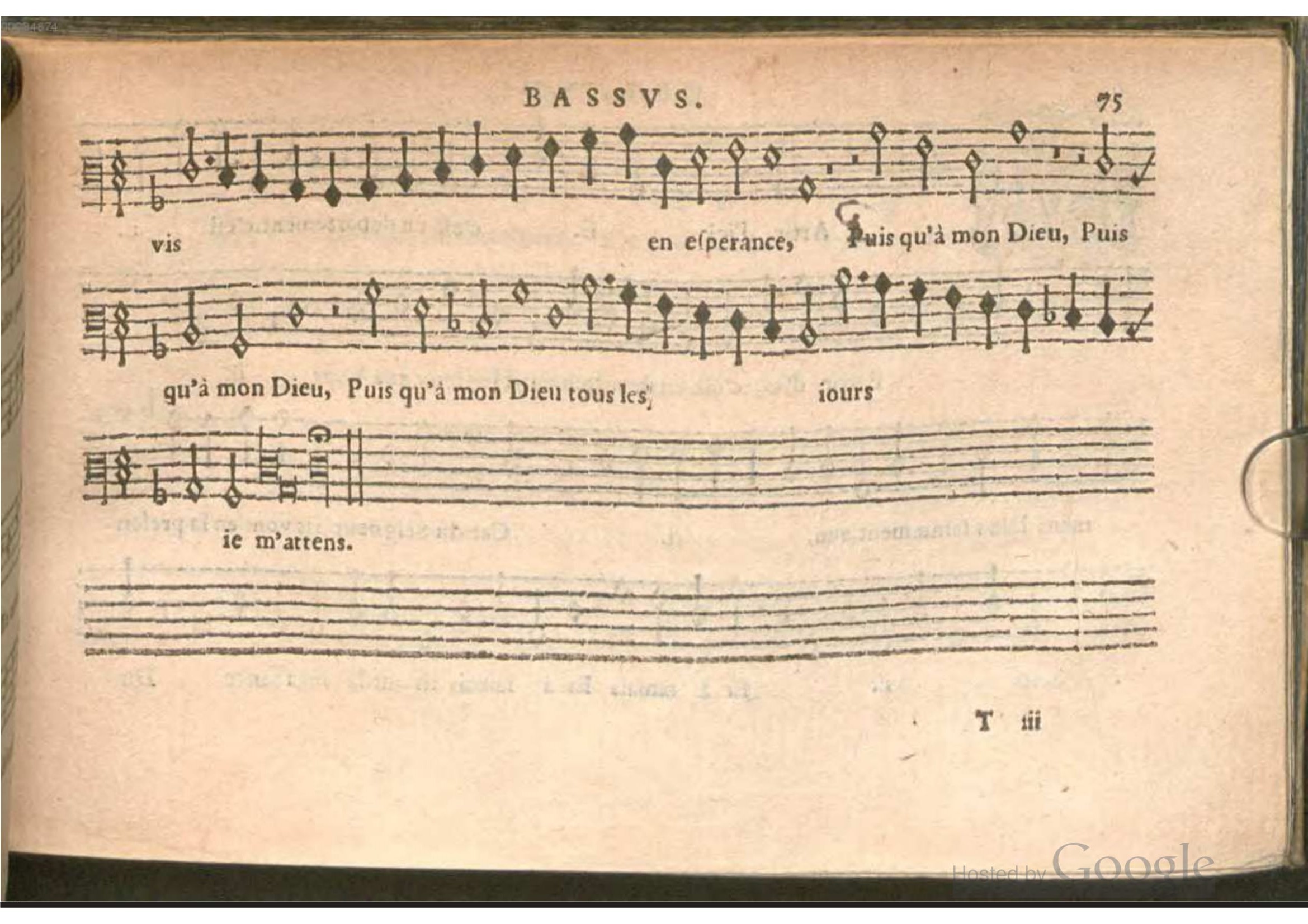 1576 - [Pierre de Saint-André] - Trésor de musique d’Orlande de Lassus Bassus - BSB Munich