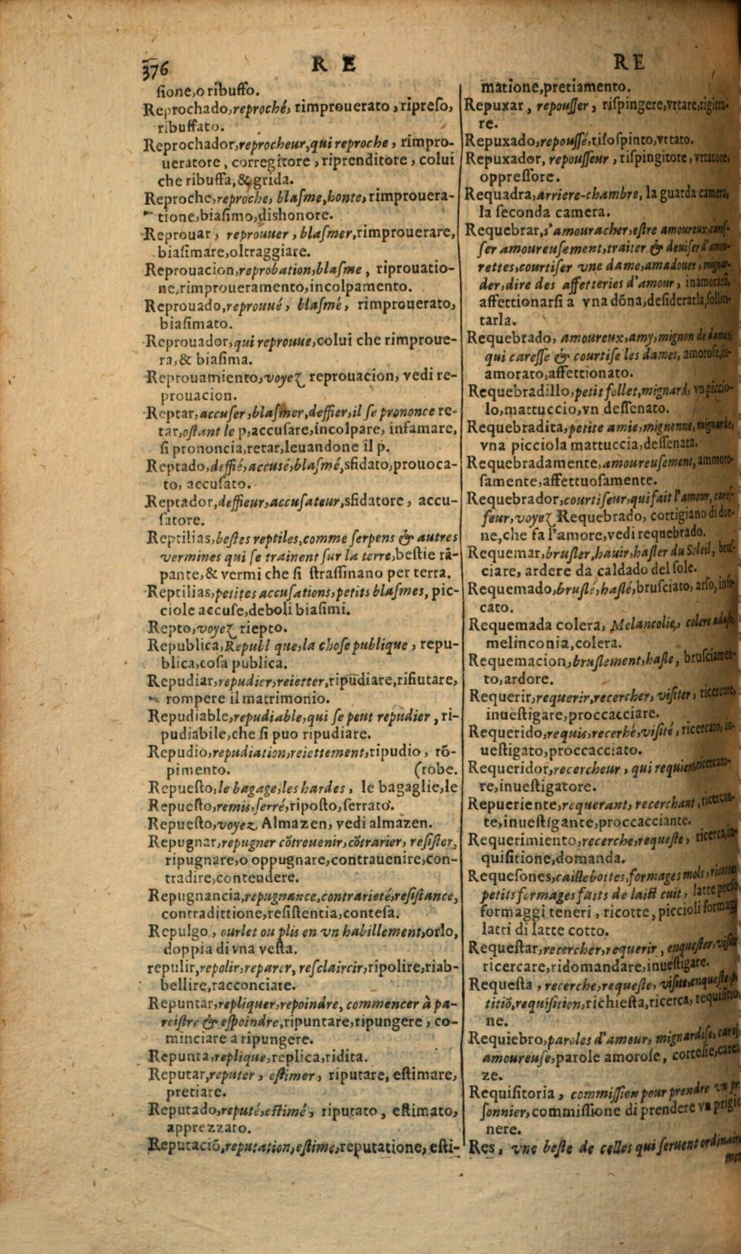 1617 - Samuel Crespin - Trésor des trois langues espagnole, française et italienne (Première partie) - Regensburg