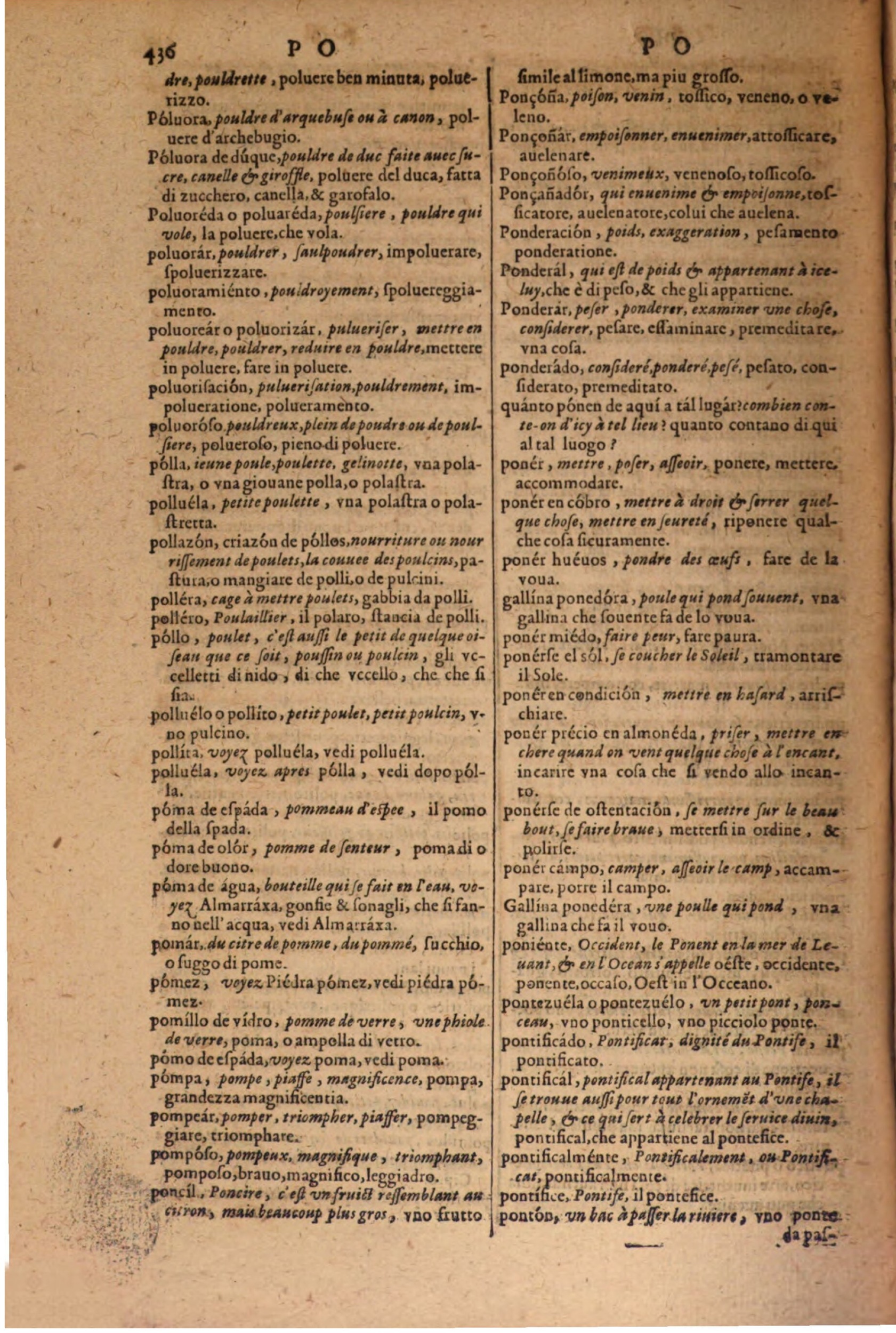 1606 - Samuel Crespin - Thresor des trois langues, francoise, italiene et espagnolle - BSB Munich