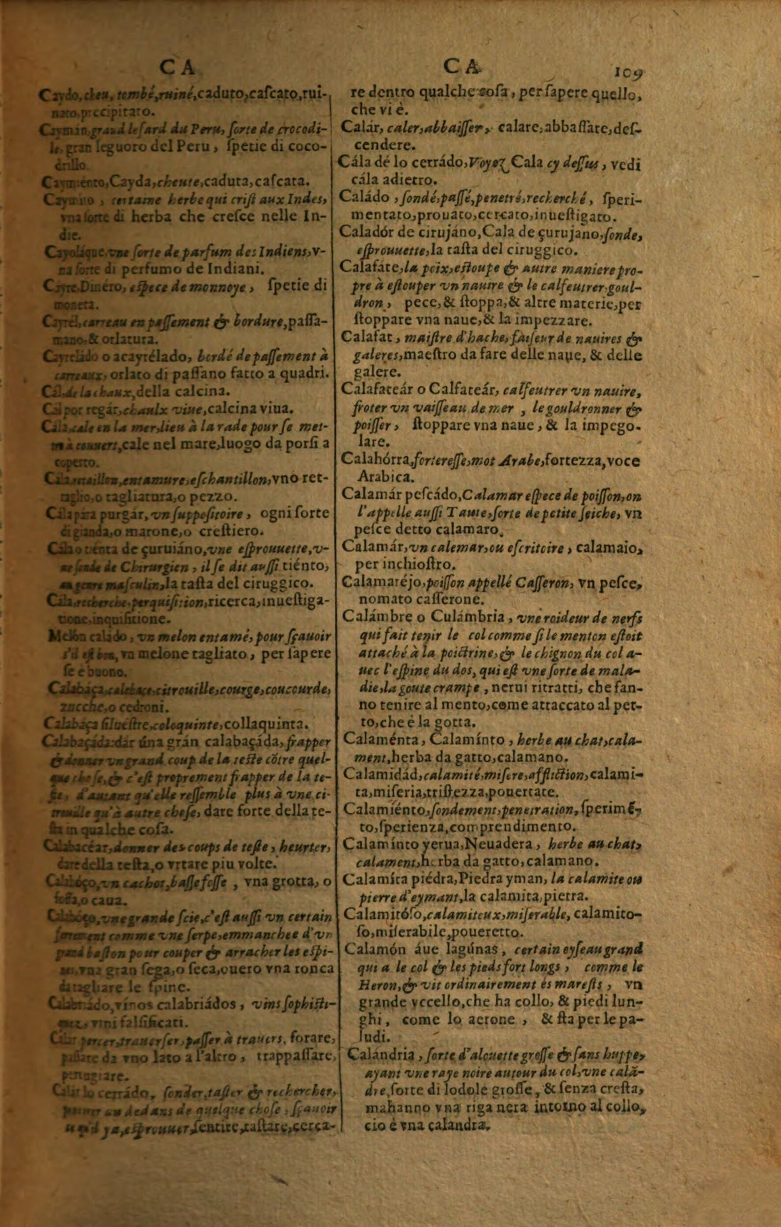 1617 - Samuel Crespin - Trésor des trois langues espagnole, française et italienne (Première partie) - Regensburg