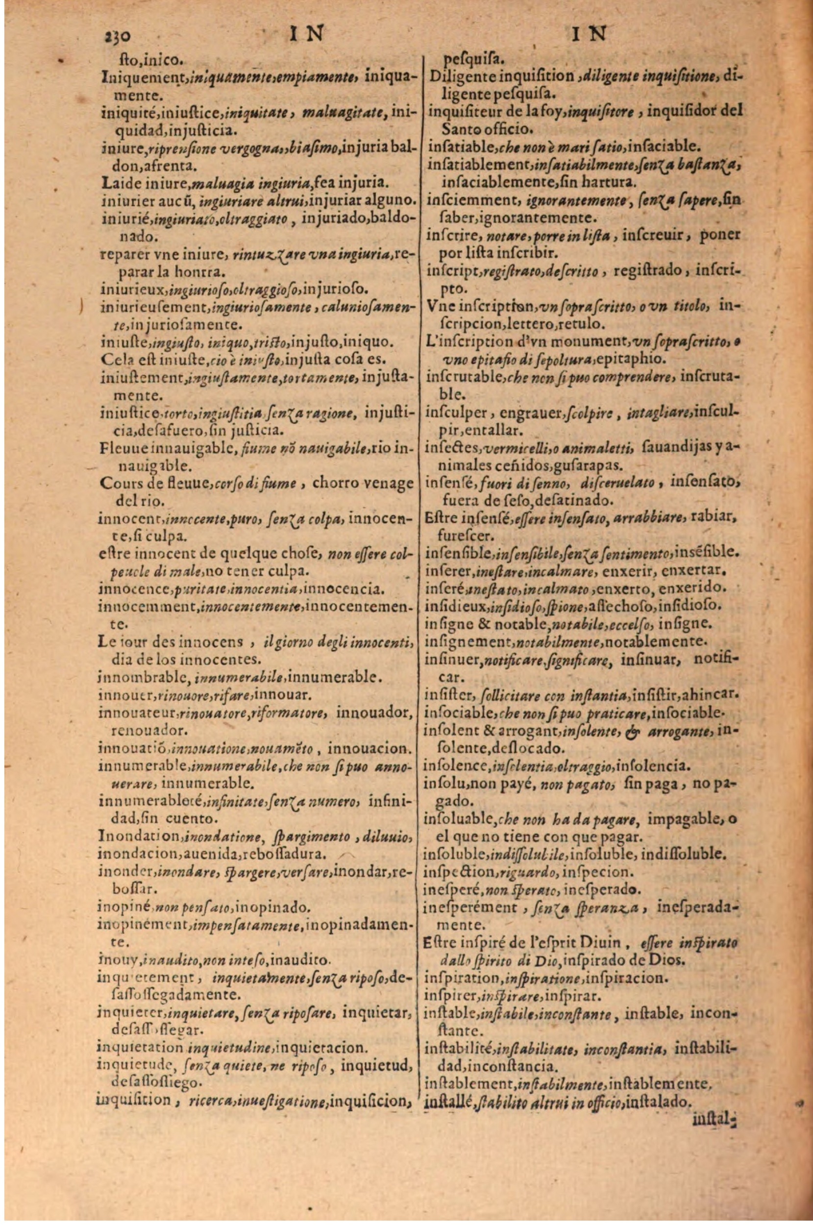 1616 - Pierre de la Rovière - Trésor des trois langues (Seconde partie) - BSB Munich
