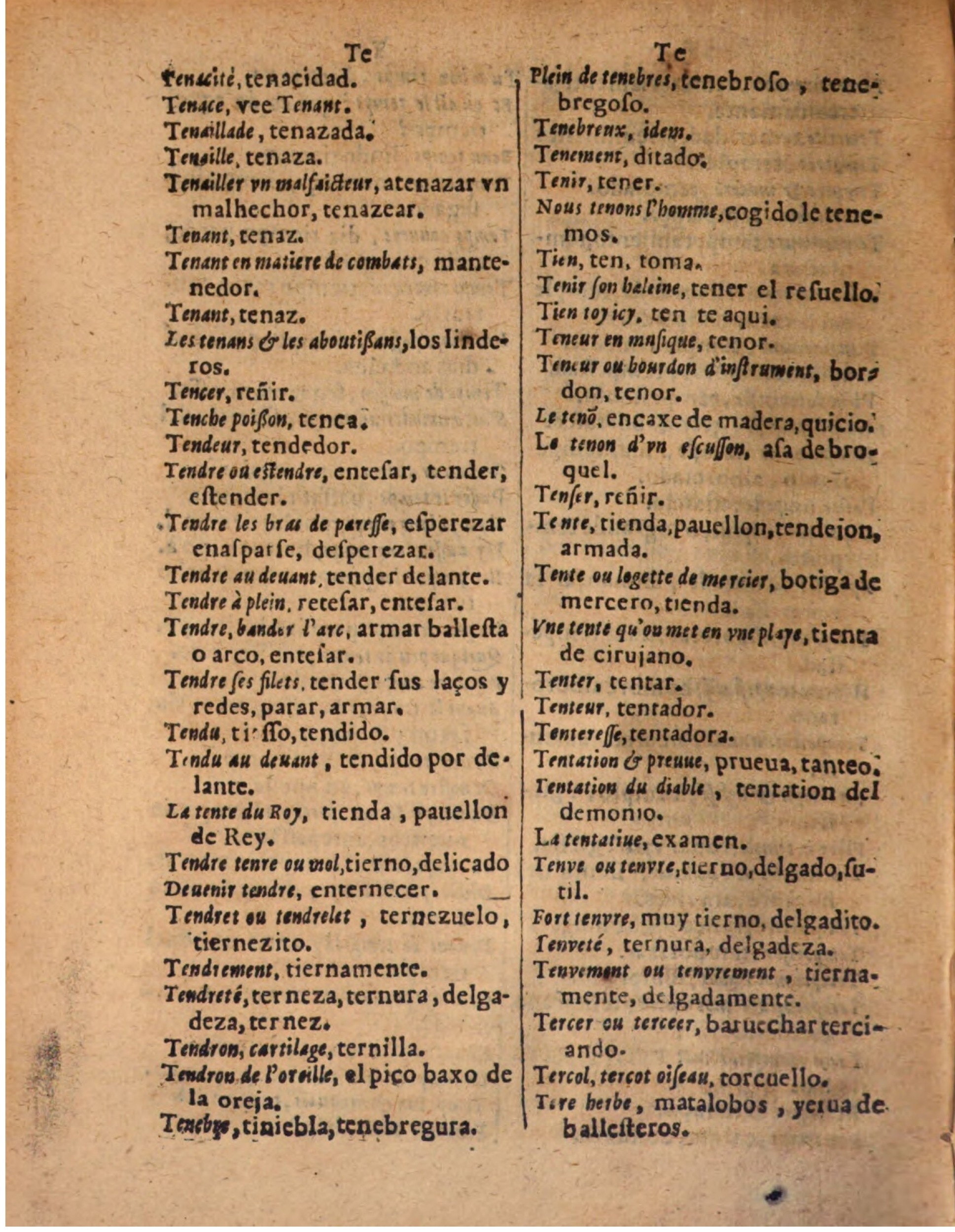 1624 - Hubert Antoine - Trésor des deux langues espagnole et française (Seconde partie) - BSB Munich