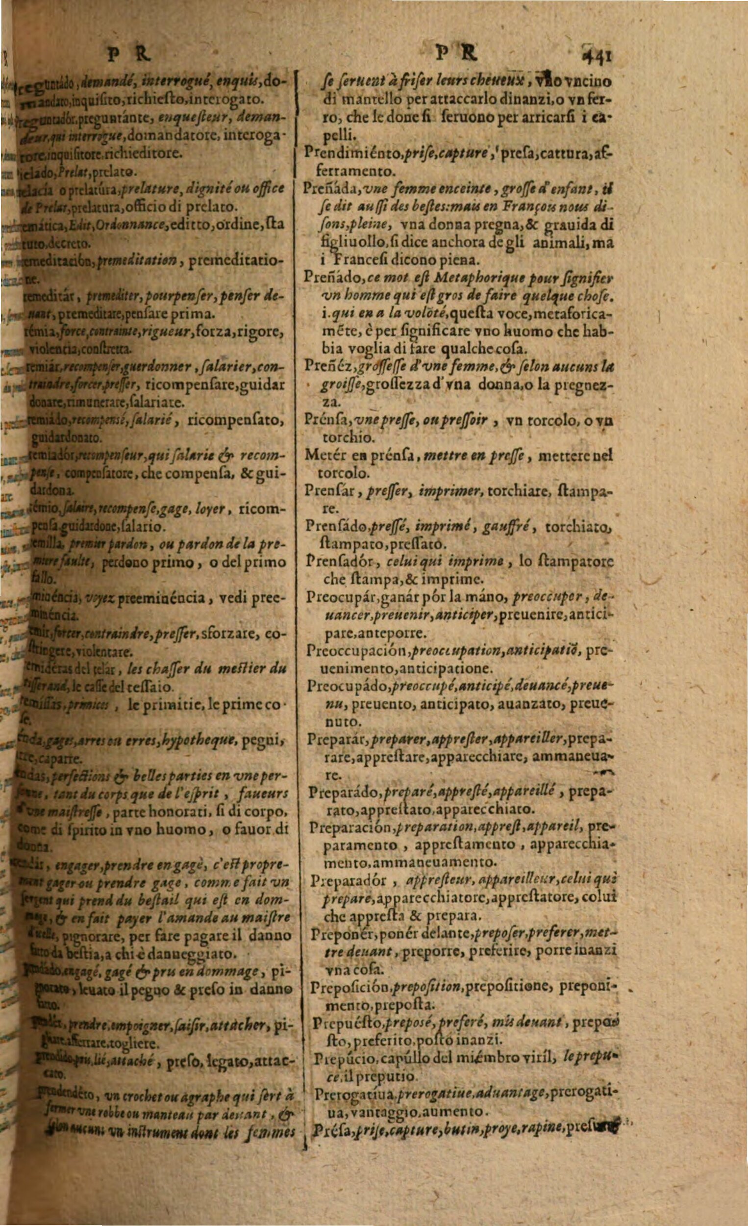 1617 - Samuel Crespin - Trésor des trois langues espagnole, française et italienne (Première partie) - Regensburg