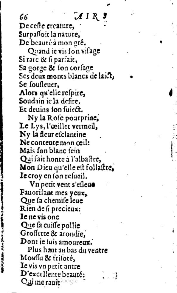 1606 - Théodore Reinsart - Trésor des chansons amoureuses recueillies des plus excellents airs de cour - Livre I - NK ČR Prague