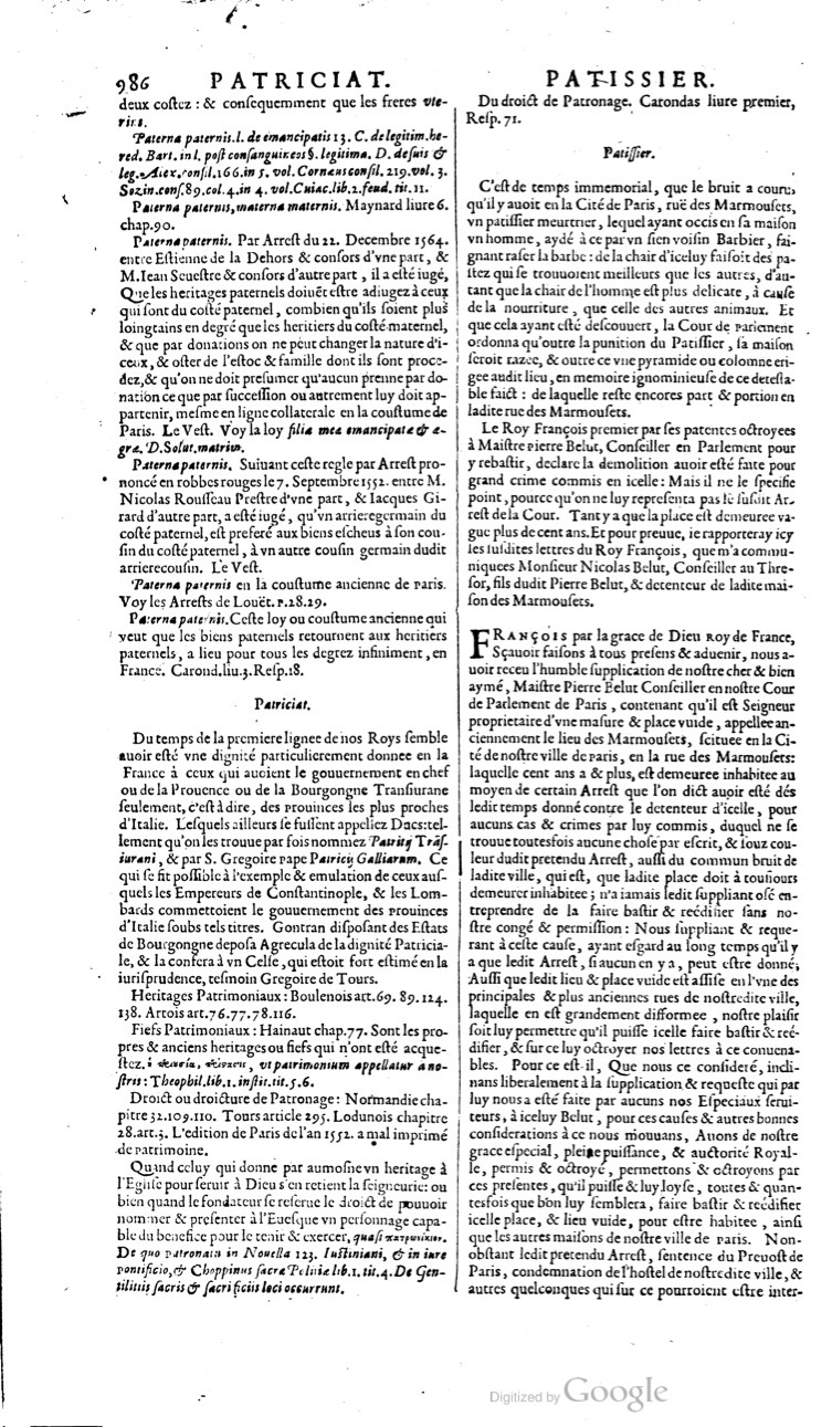 1629 - Veuve Nicolas Buon - Trésor du droit français (21754 T. 2) - BM Lyon