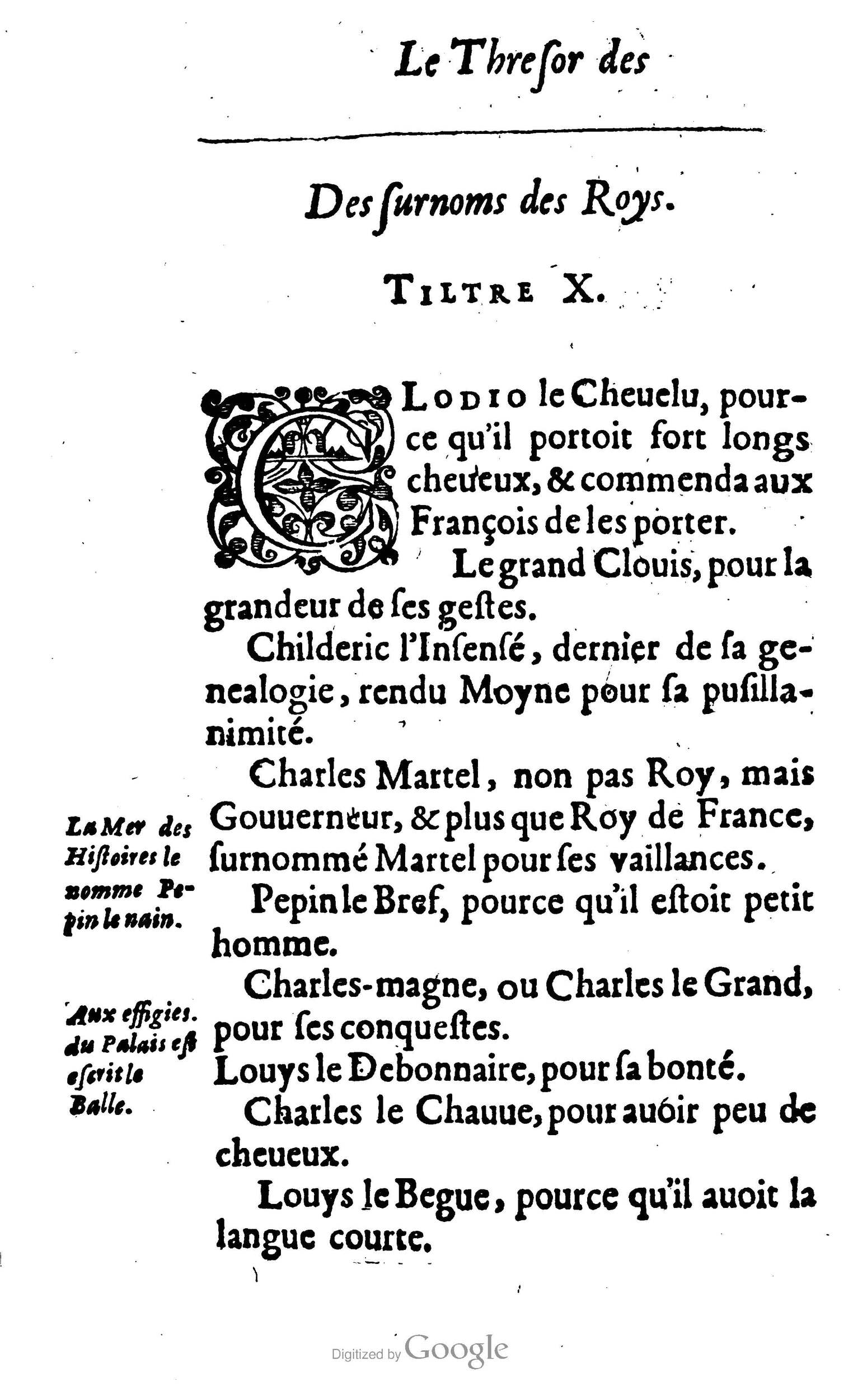 1638 - Jean Corrozet - Trésor des histoires de France - BM Lyon