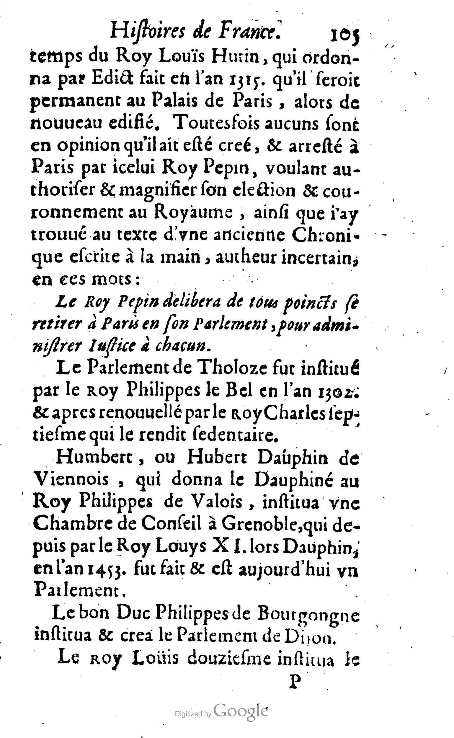 1638 - Jean Corrozet - Trésor des histoires de France - BM Lyon