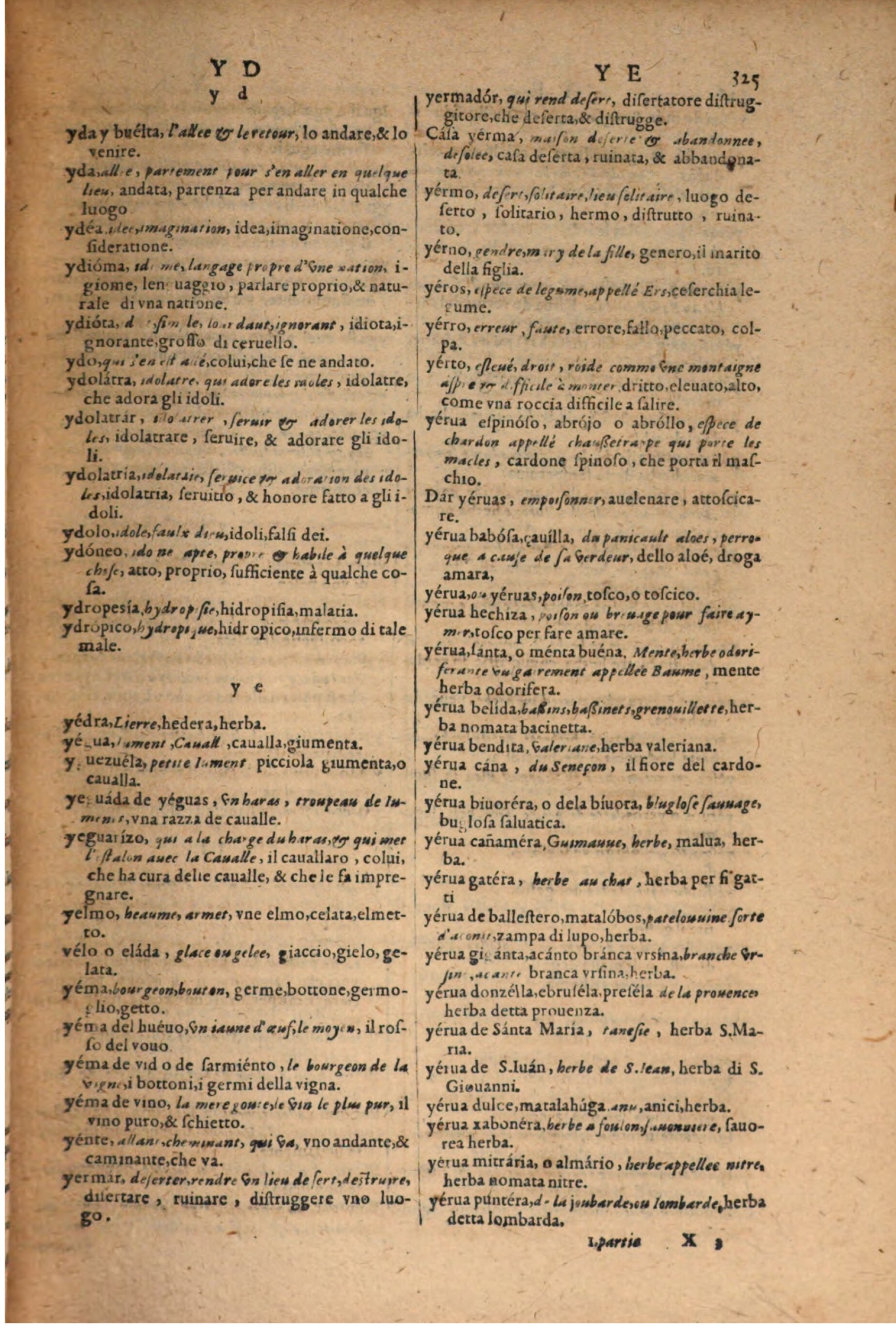1606 - Samuel Crespin - Thresor des trois langues, francoise, italiene et espagnolle - BSB Munich