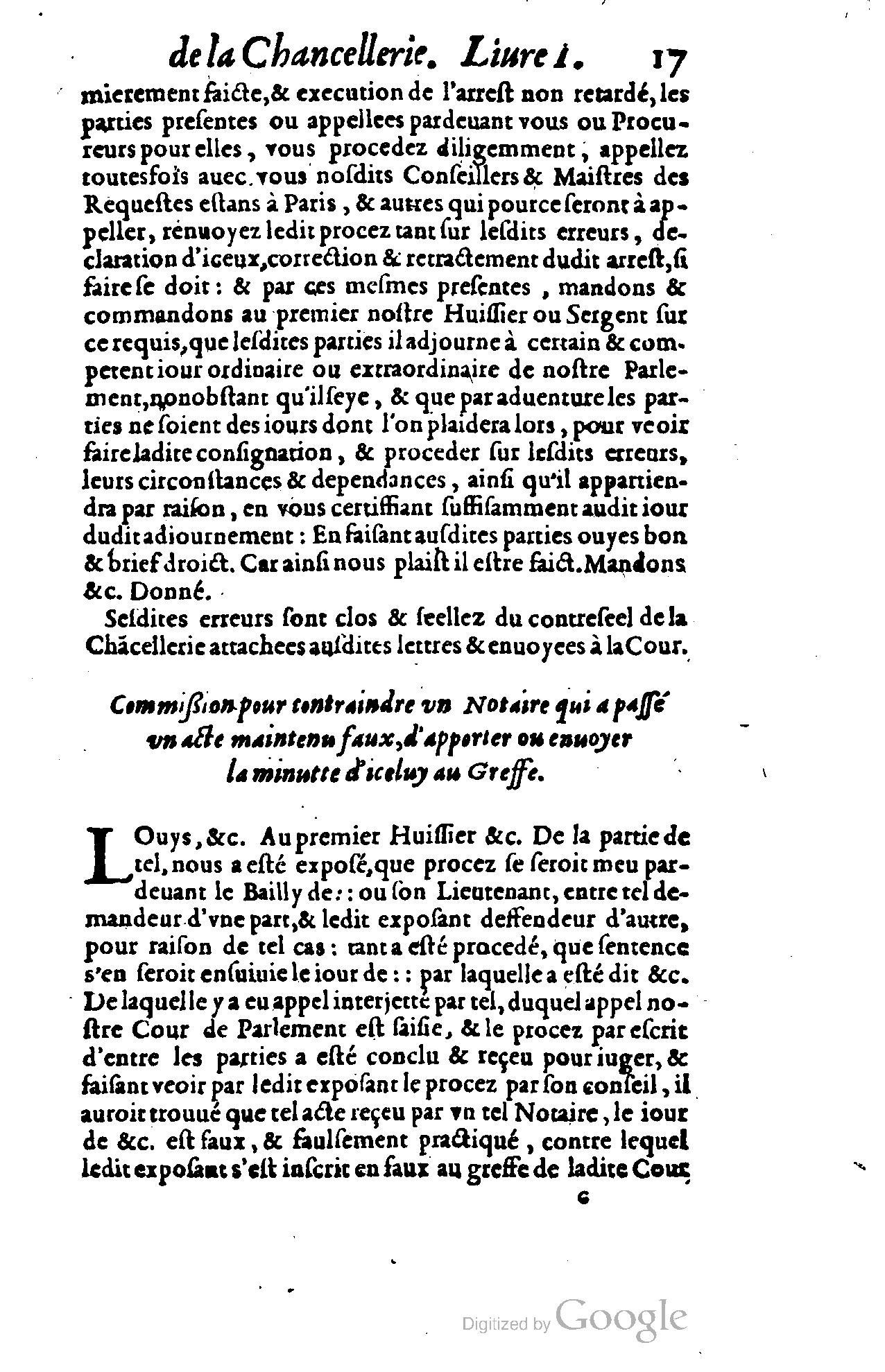 1614 - Jean Richer - Trésor du nouveau style et protocole de la chancellerie de France - BSB Munich