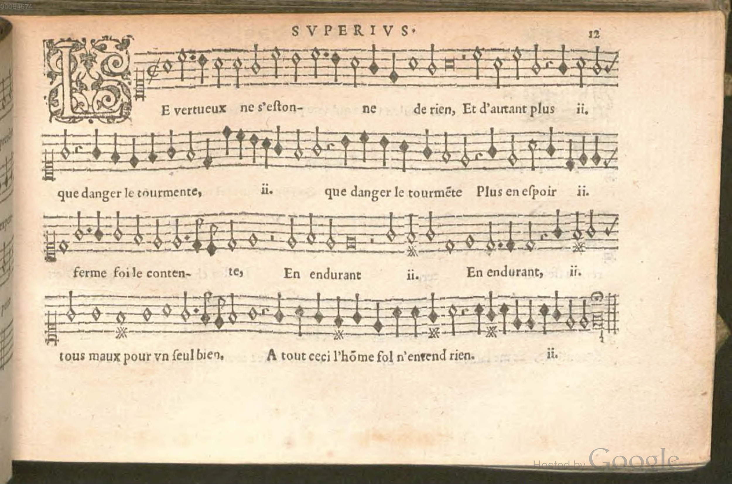 1576 - [Pierre de Saint-André] - Trésor de musique d’Orlande de Lassus Superius - BSB Munich