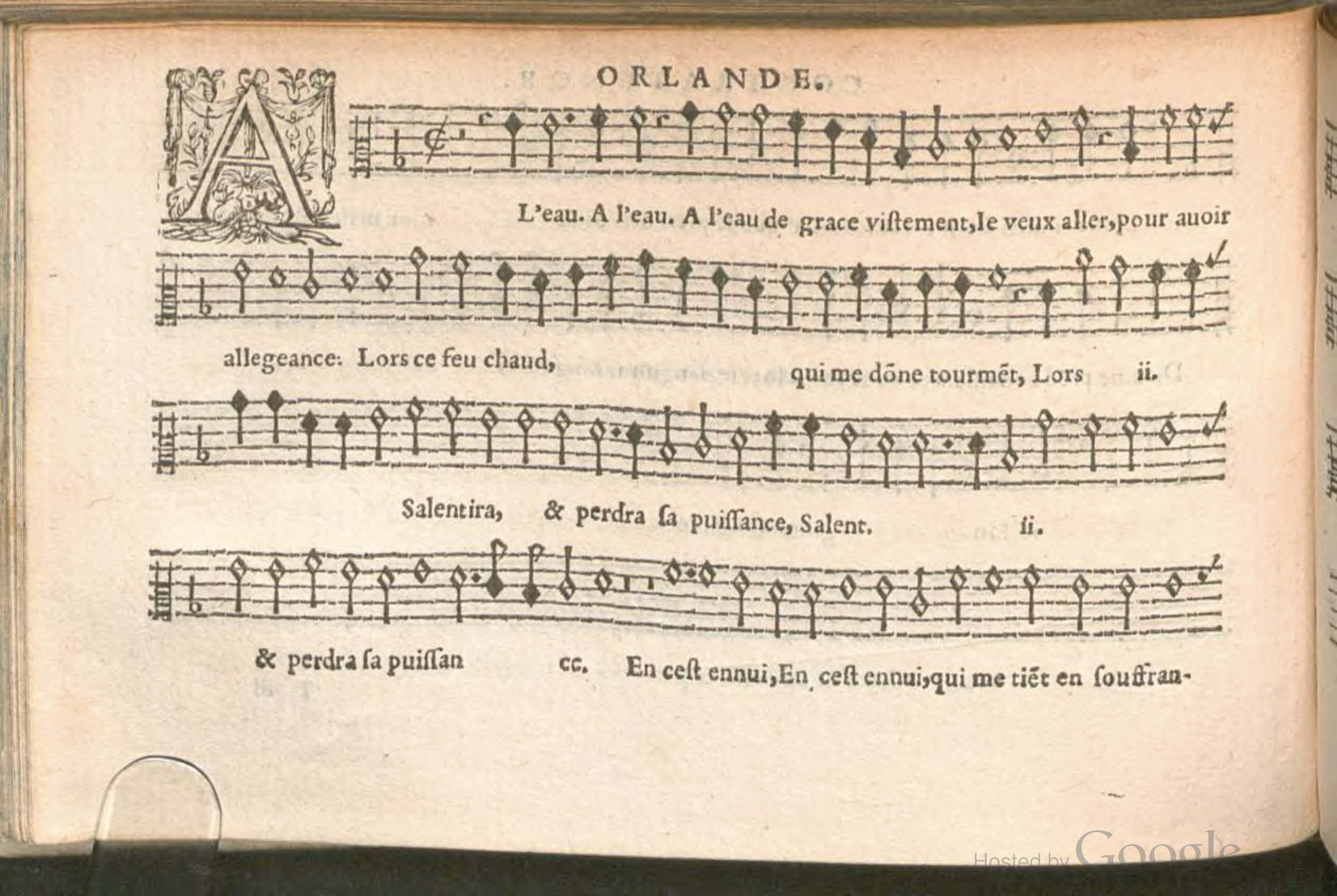 1576 - [Pierre de Saint-André] - Trésor de musique d’Orlande de Lassus Contratenor - BSB Munich