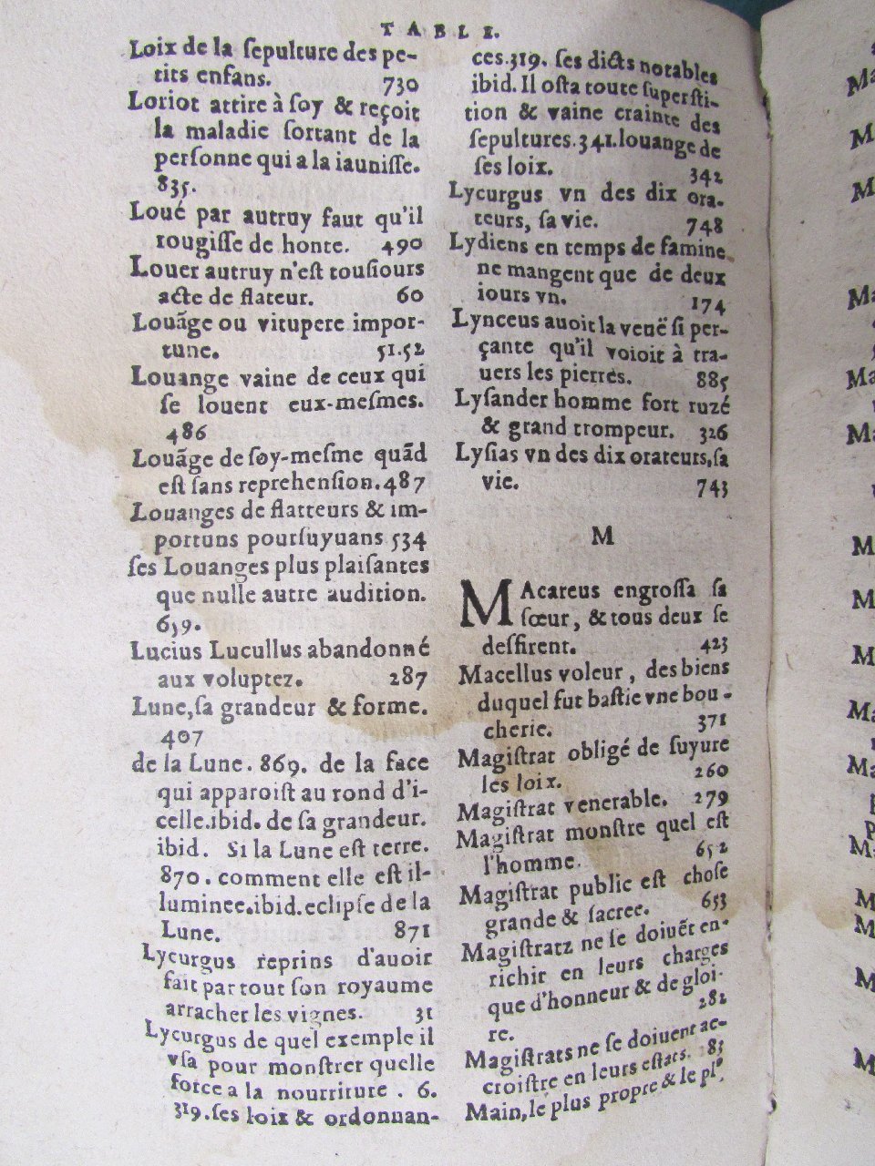 1578 - Jean Poupy - Trésor des morales de Plutarque - Vitré