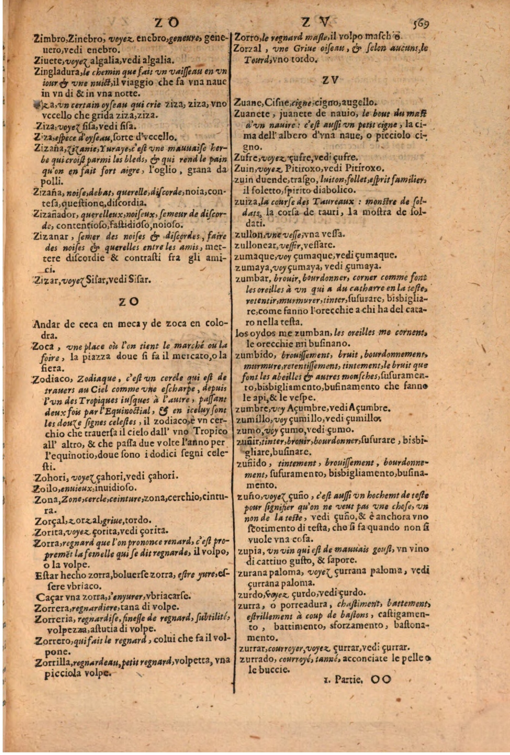 1606 - Samuel Crespin - Thresor des trois langues, francoise, italiene et espagnolle - BSB Munich