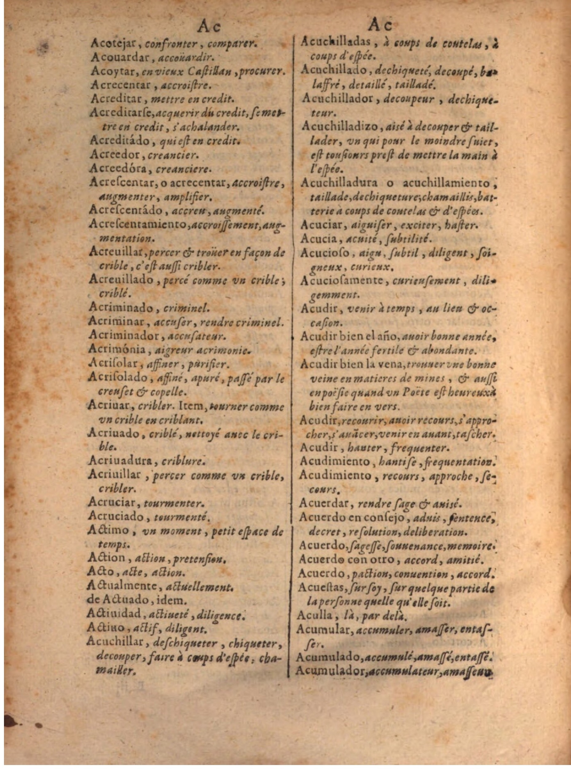 1645 - A. de Sommaville et A. Courbé - Trésor des deux langues espagnole et française - BSB Munich 1645 - A. de Sommaville et A. Courbé - Trésor des deux langues espagnole et française - BSB Munich