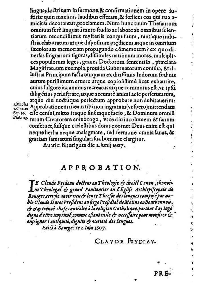 1613 - Matthieu Berjon - Trésor de l’histoire des langues de cet univers - BM Lyon