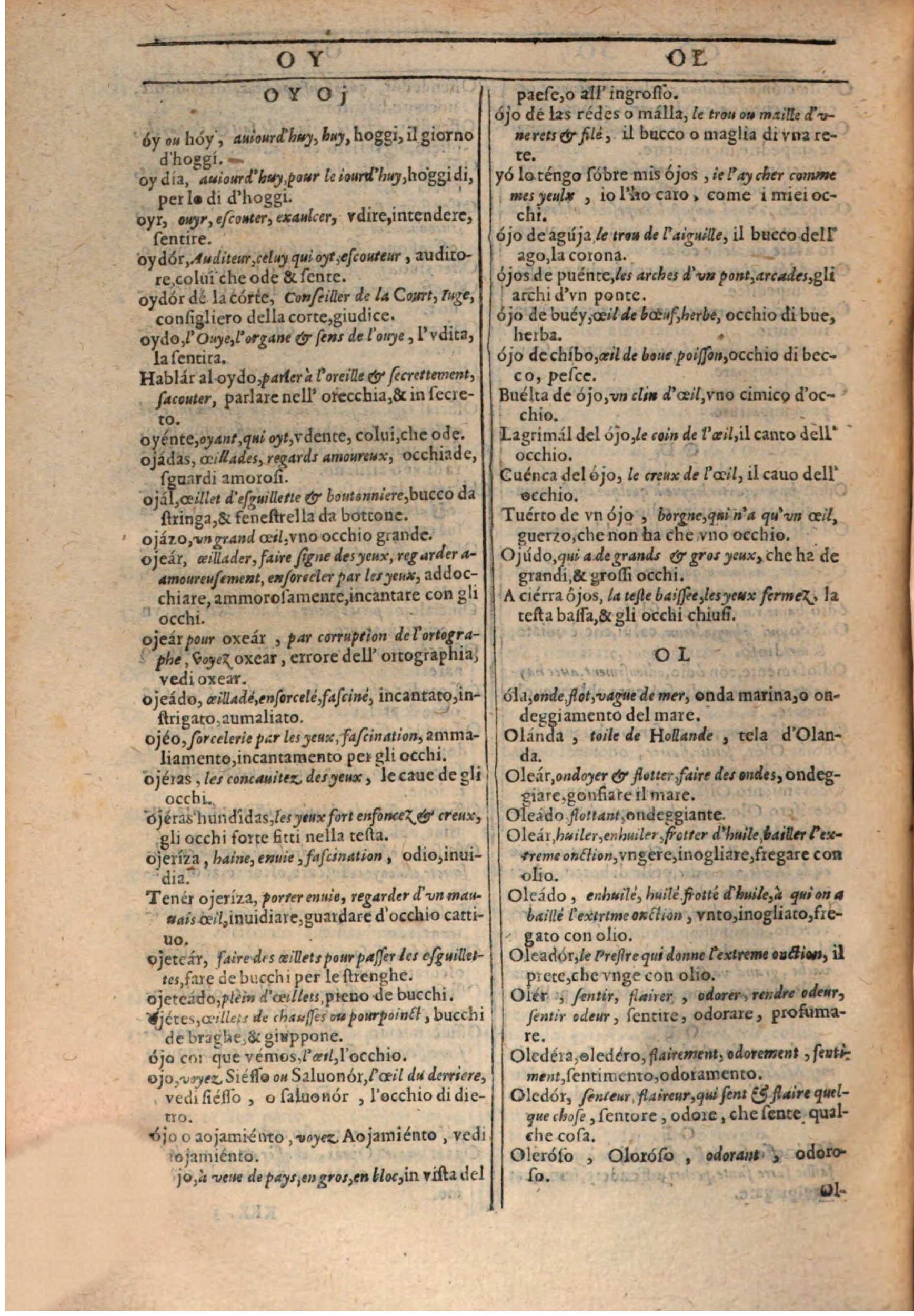 1609 - Philippe Albert et Alexandre Pernet - Trésor des trois langues française, italienne et espagnole (Première partie) - BSB Munich