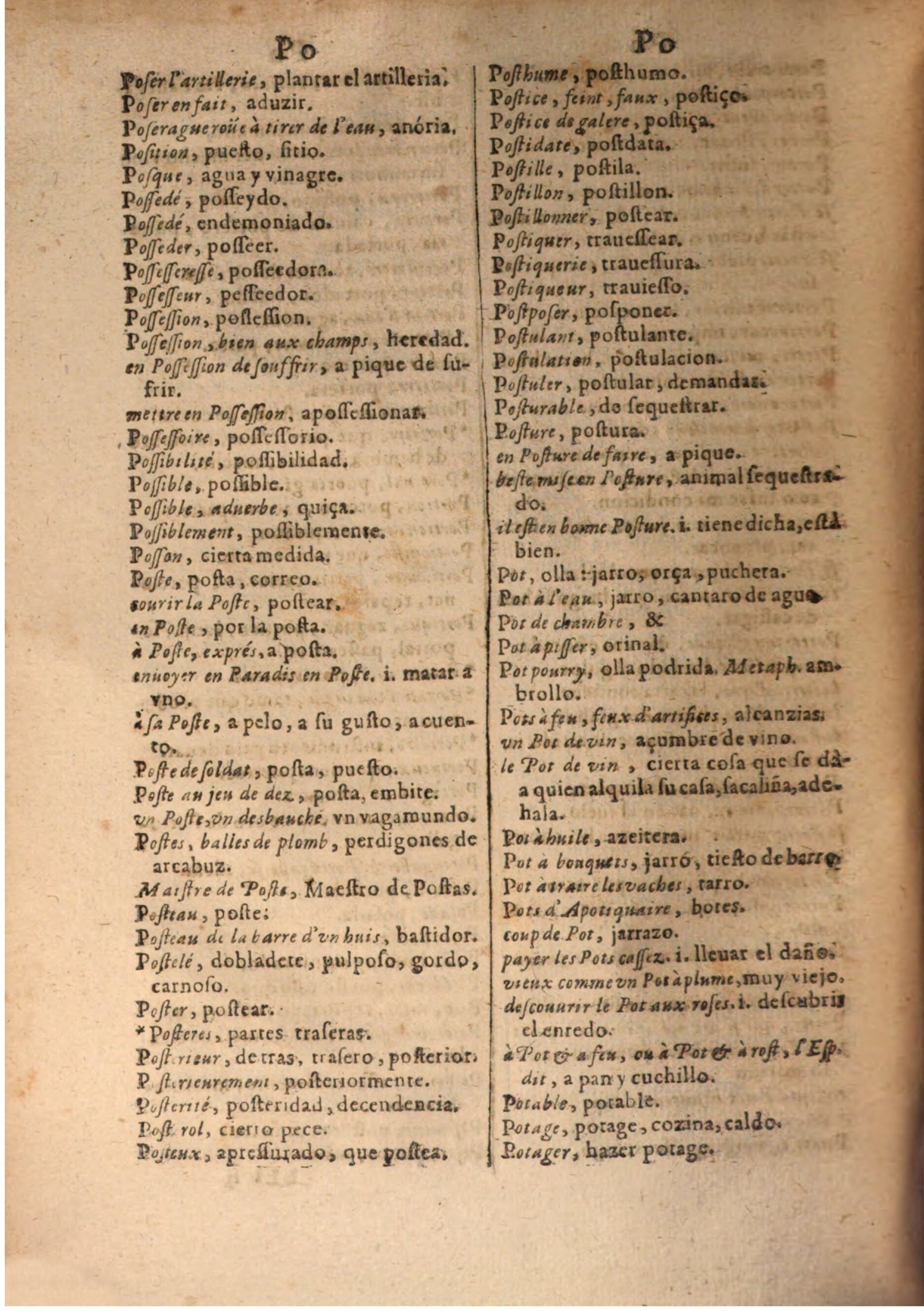 1645 - A. de Sommaville et A. Courbé - Trésor des deux langues espagnole et française (Seconde partie) - BSB Munich