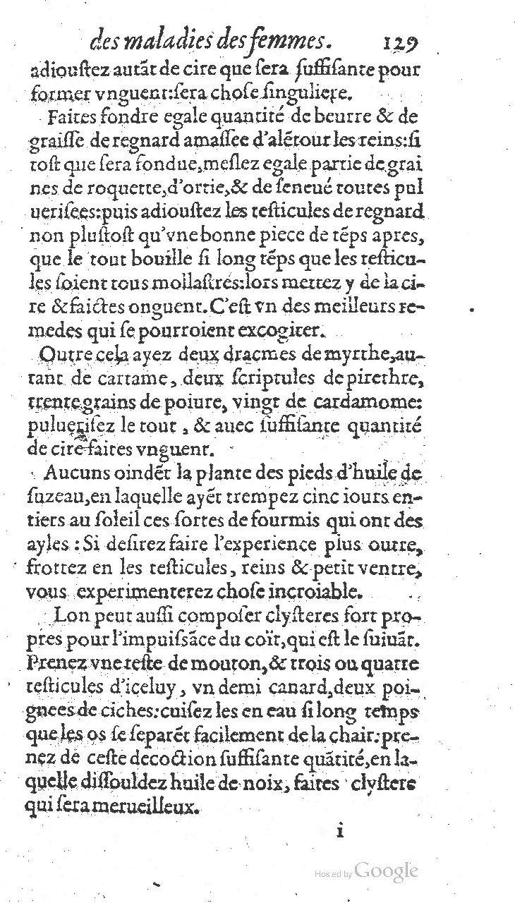 1585 - Jacques du Puis - Trésor des remèdes secrets pour les maladies des femmes - BnF