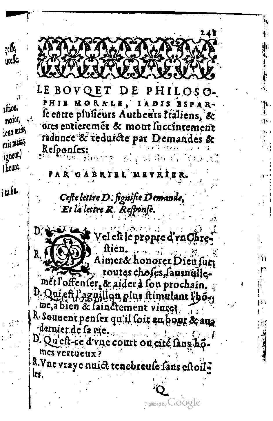1582 - Nicolas Bonfons - Trésor des sentences dorées - BM Lyon