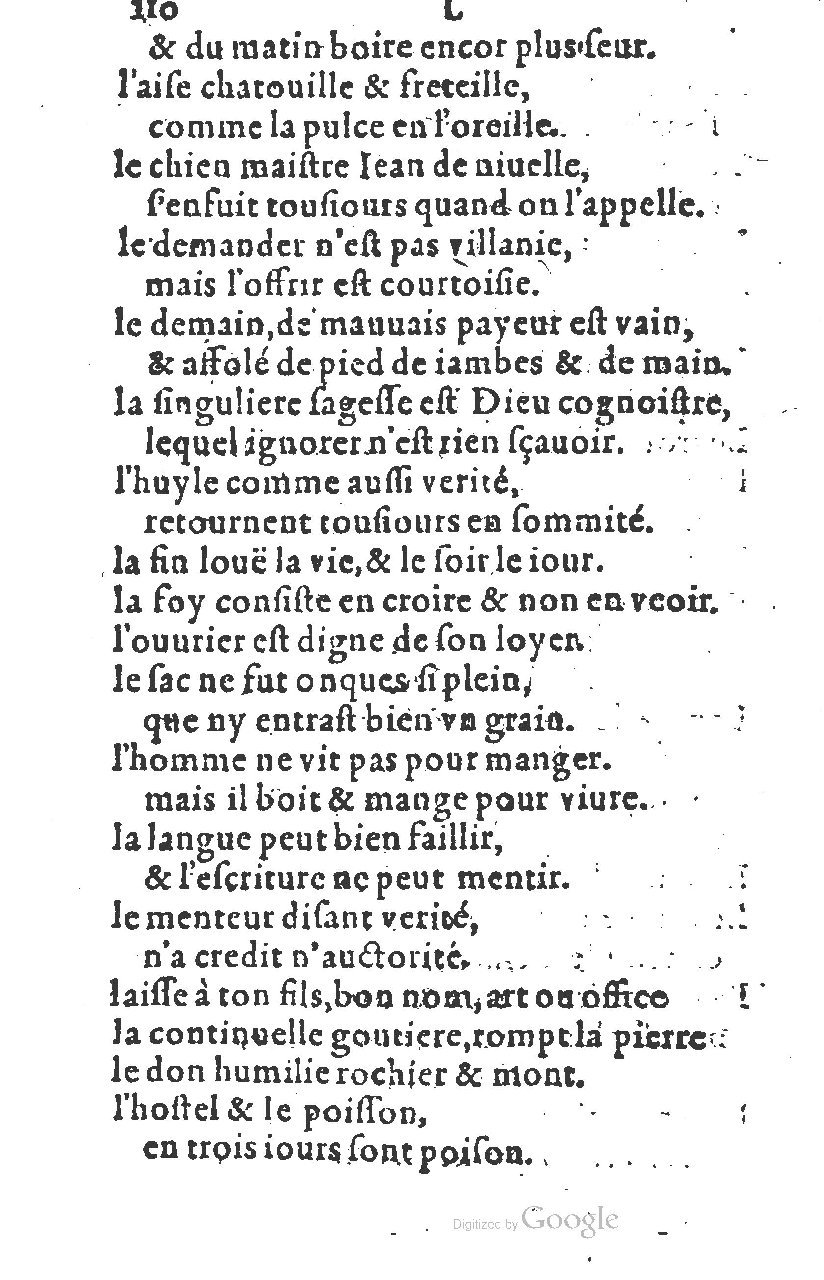 1581 - Nicolas Bonfons  - Trésor des sentences dorées - Princeton