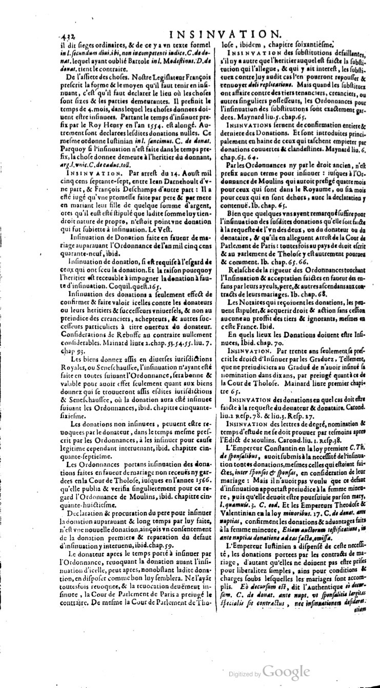 1629 - Veuve Nicolas Buon - Trésor du droit français (29620 T. 2) - BM Lyon
