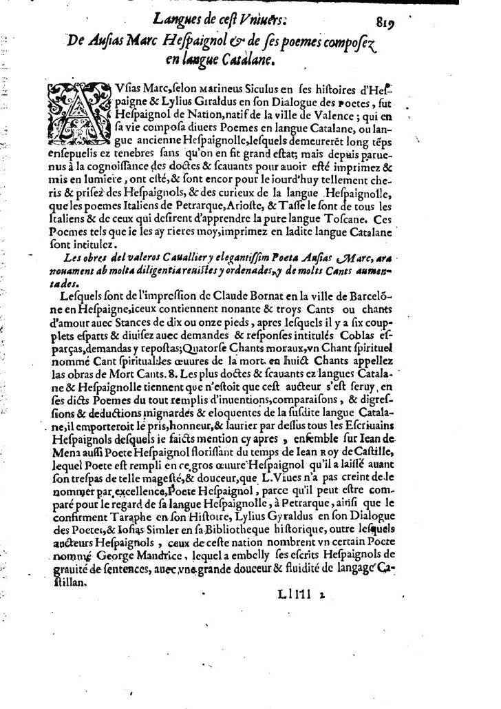 1613 - Matthieu Berjon - Trésor de l’histoire des langues de cet univers - BM Lyon
