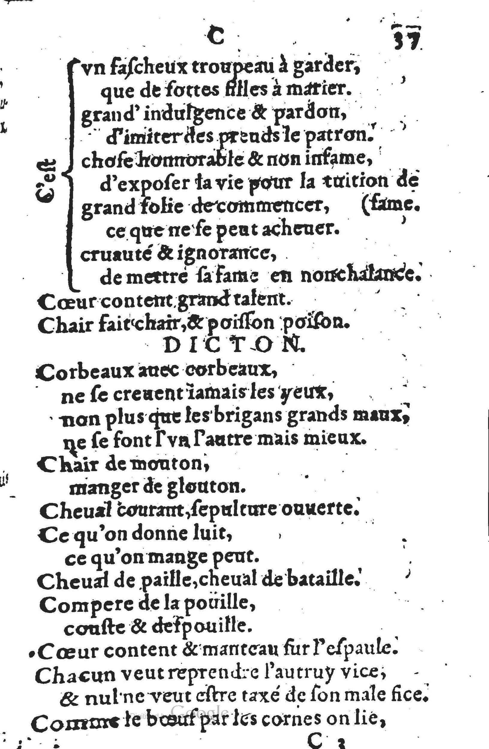 1578 - Nicolas Lescuyer - Trésor des sentences dorées - UGent