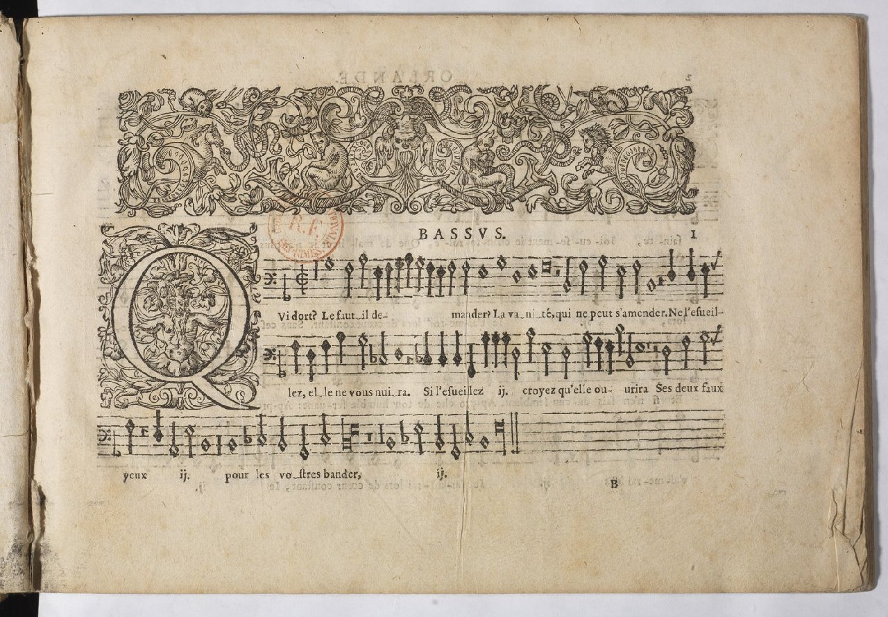 1594 - Paul Marceau - Trésor de musique d&#039;Orlande de Lassus, Superius, Bassus, Tenor, Quinta pars - BnF