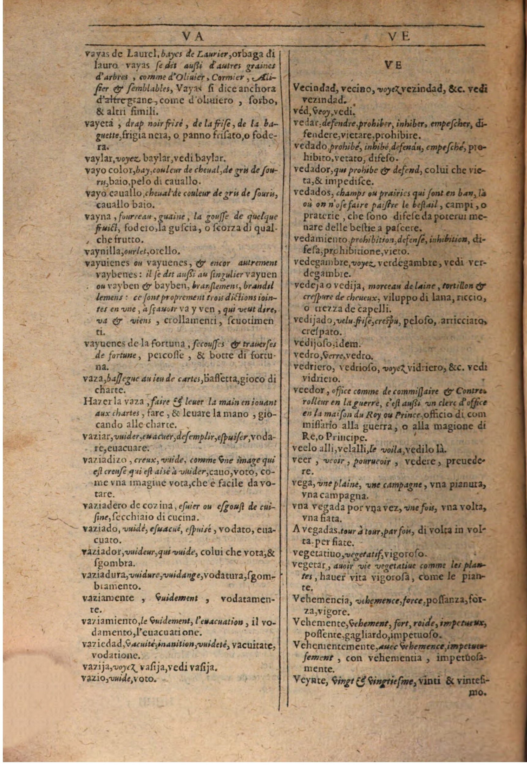 1609 - Philippe Albert et Alexandre Pernet - Trésor des trois langues française, italienne et espagnole (Première partie) - BSB Munich