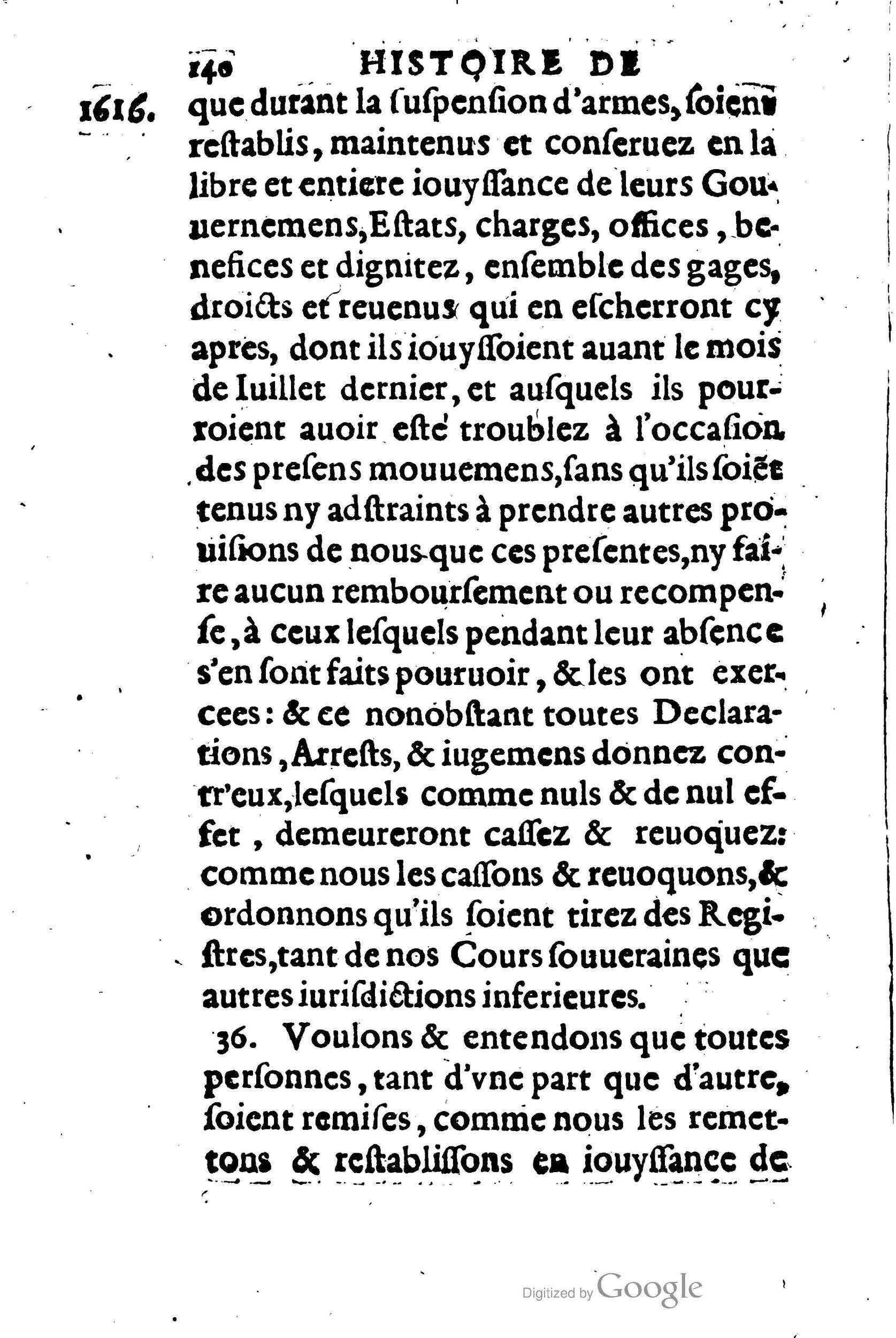 1623 - Joseph Bouillerot - Trésor de l’histoire générale de notre temps - BM Lyon
